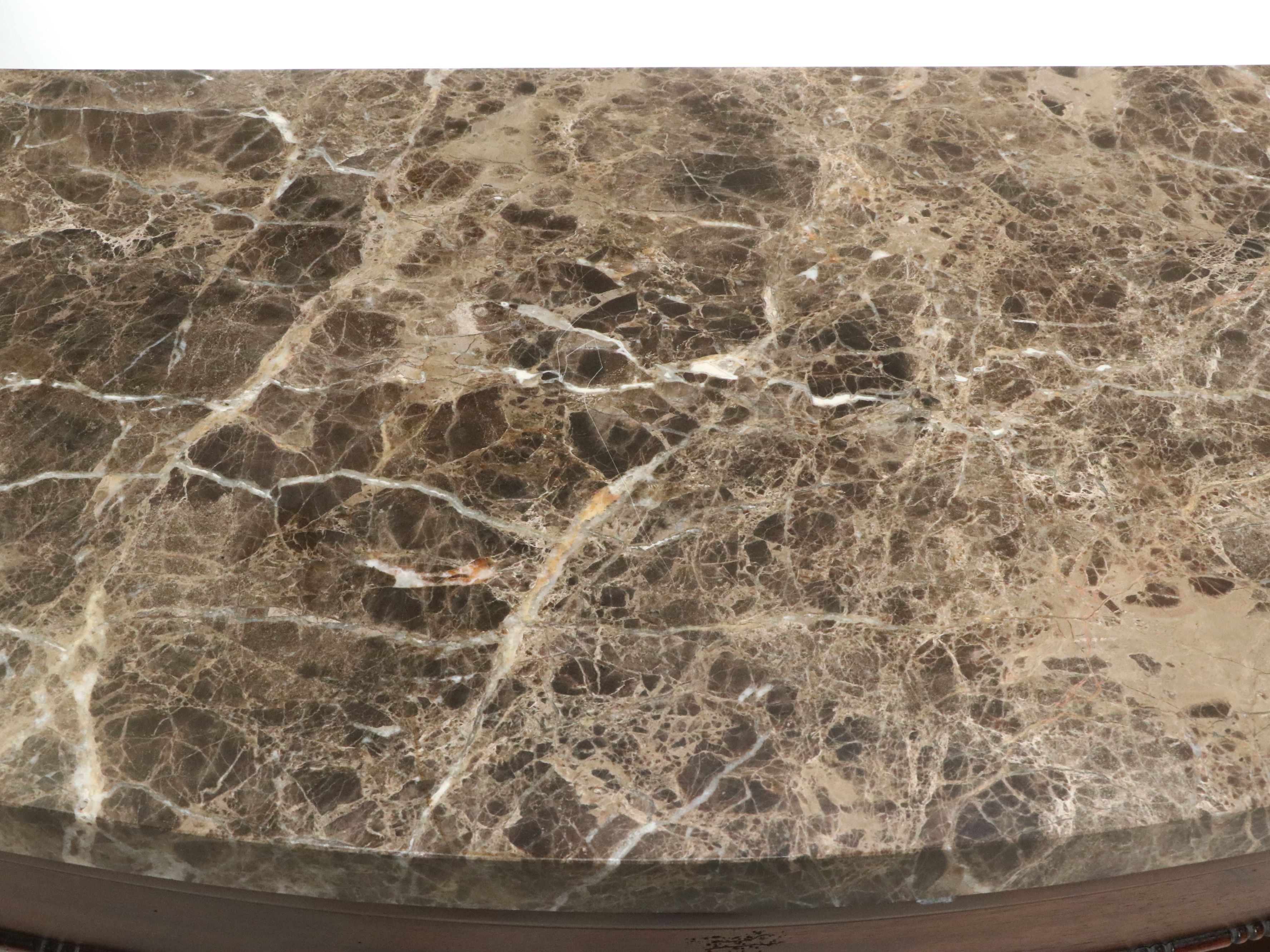 Mahogany Console Table with Marble Top