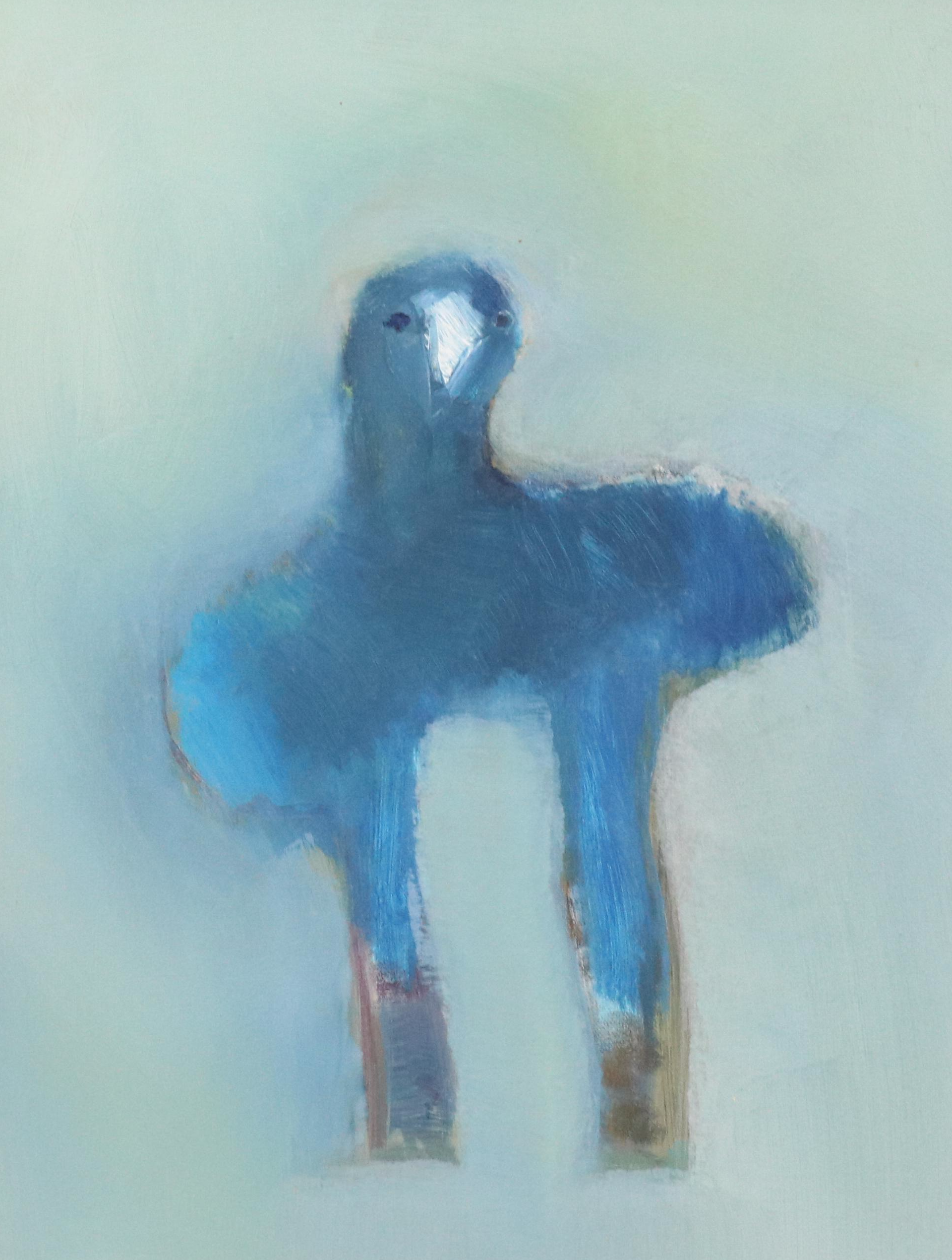 Alvaro Cardona-Hine Surrealist Acrylic Painting "Blue Parrot"