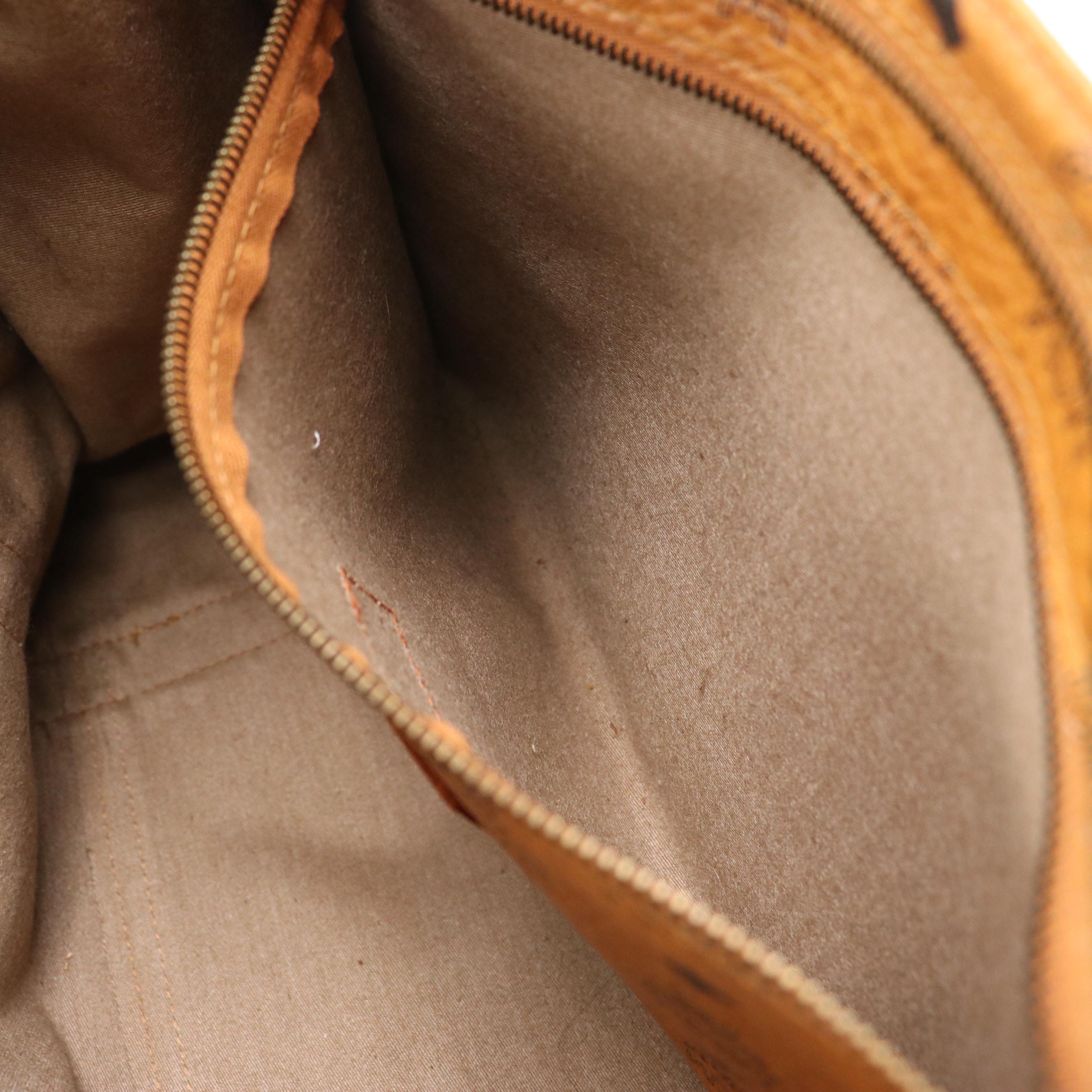 MCM Zippered Shoulder Bag in Cognac Visetos Coated Canvas