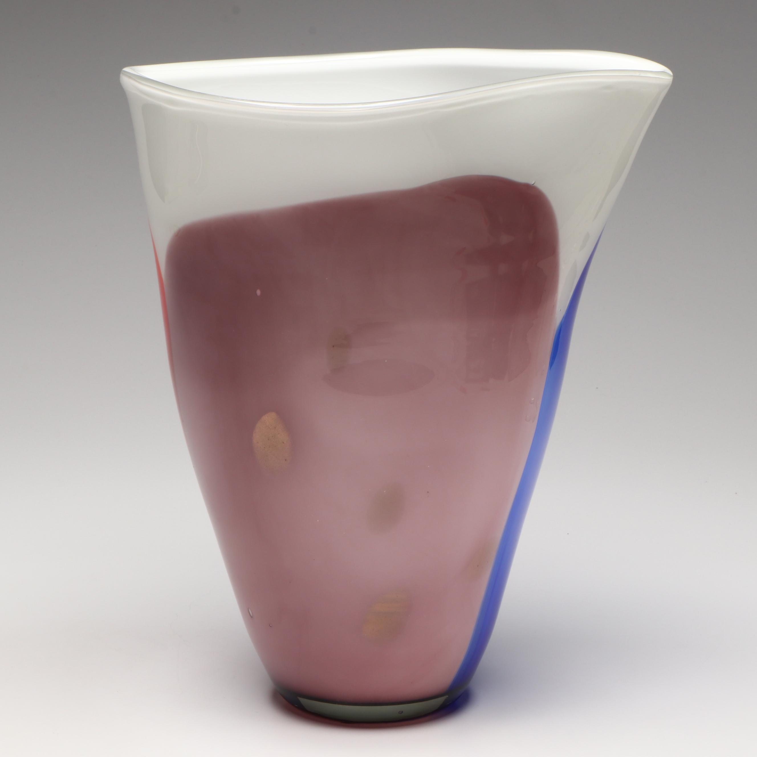 Murano Style Art Glass Vase