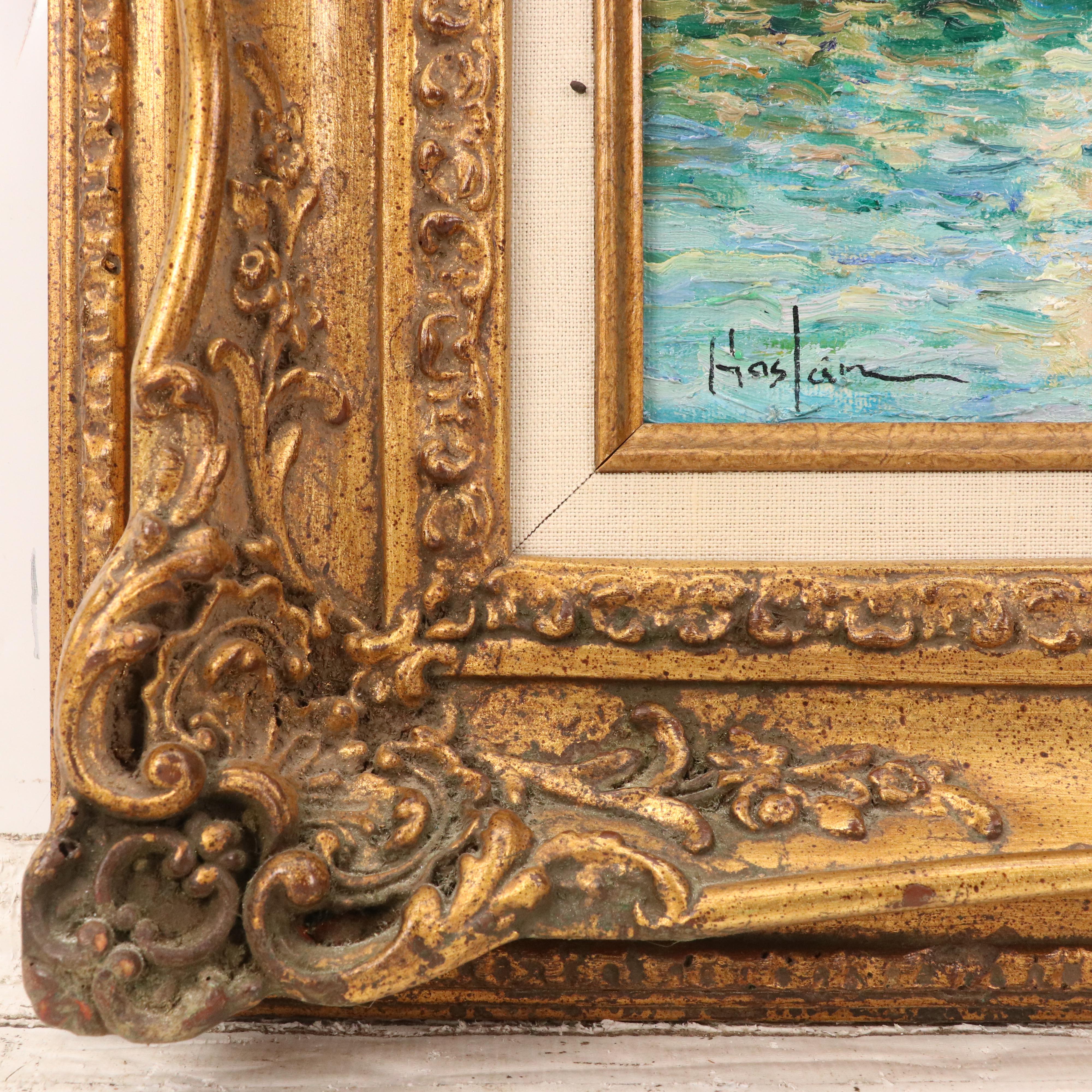 Venetian Canal Oil Painting Depicting Basilica of Santa Maria della Salute