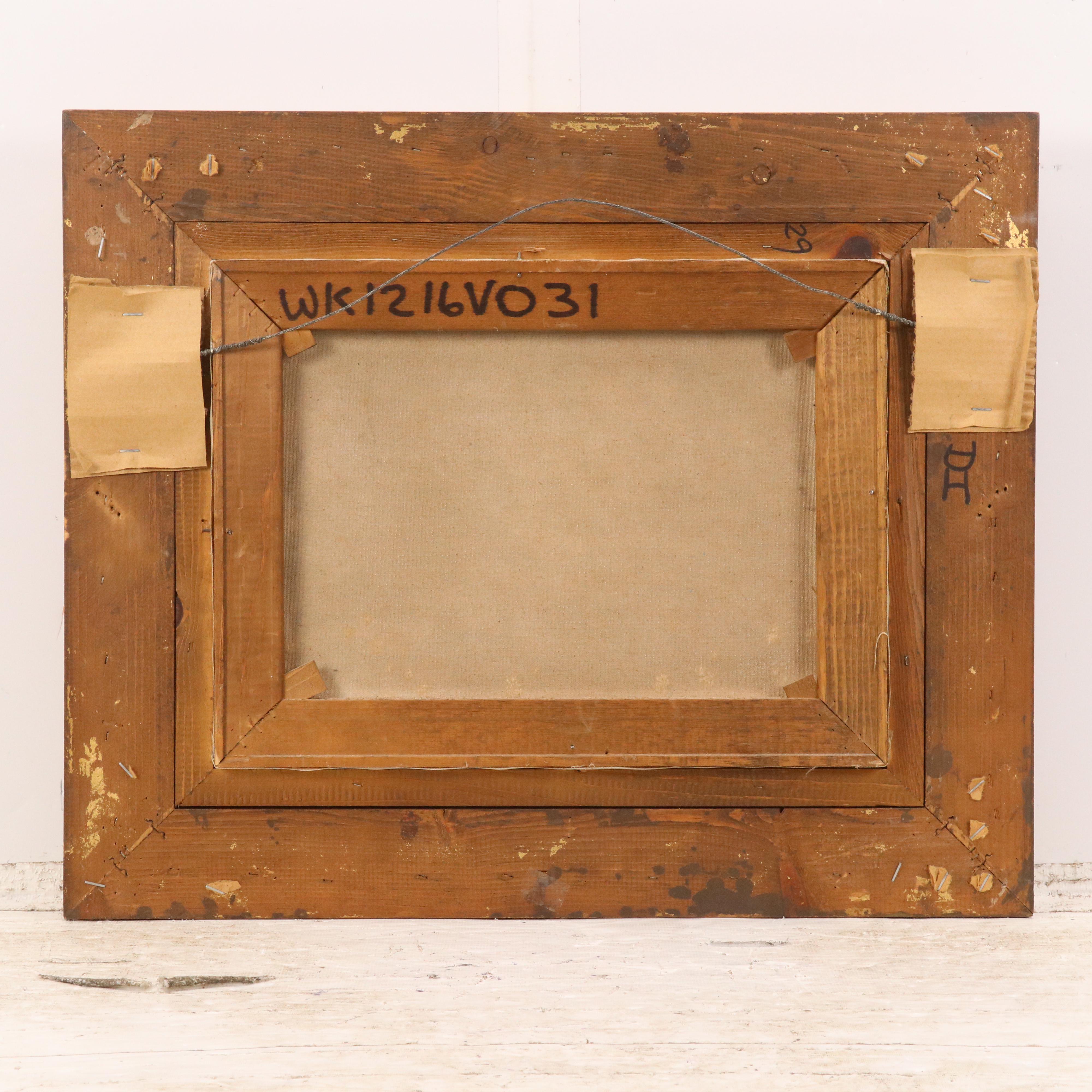 Venetian Canal Oil Painting Depicting Basilica of Santa Maria della Salute