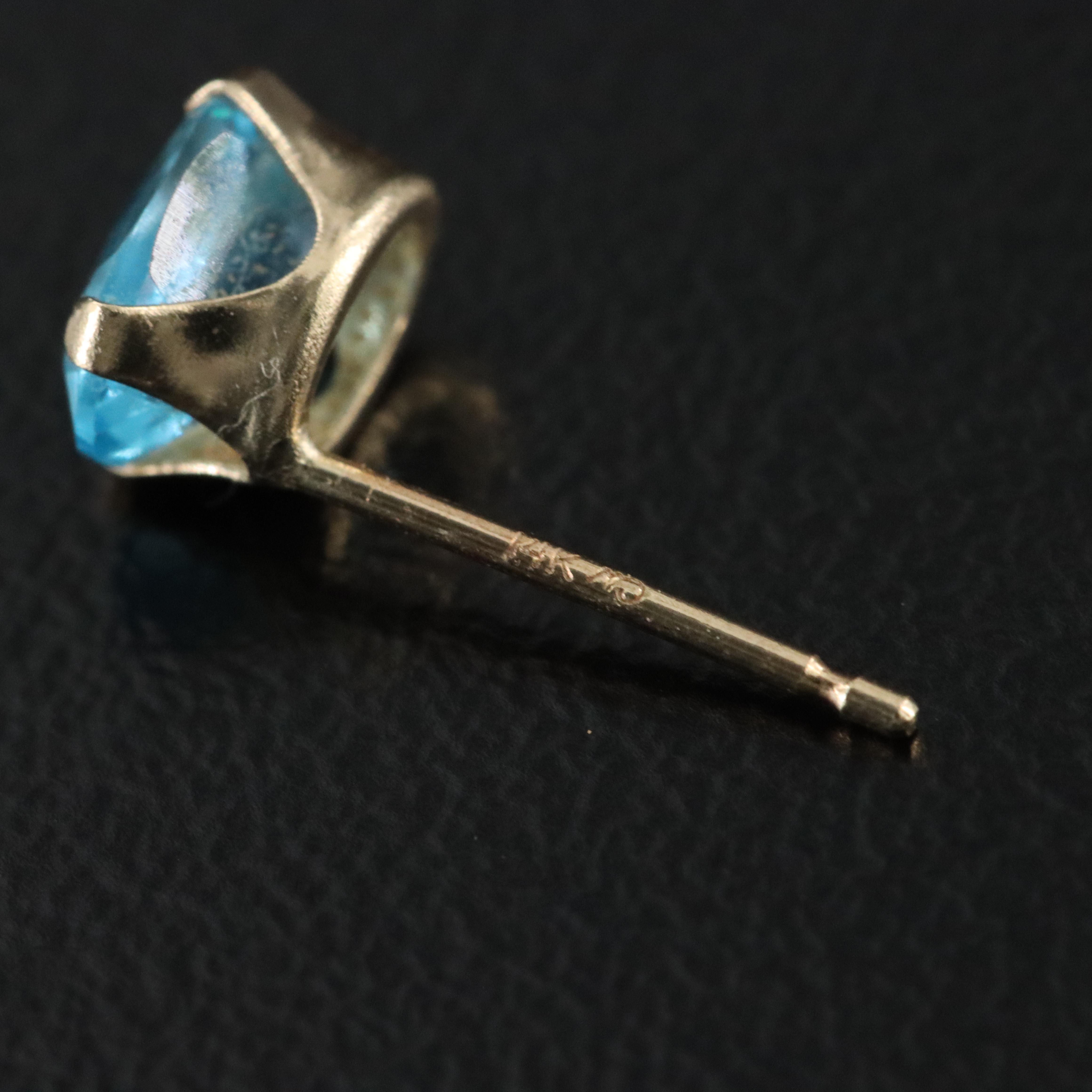 14K Topaz Stud Earrings