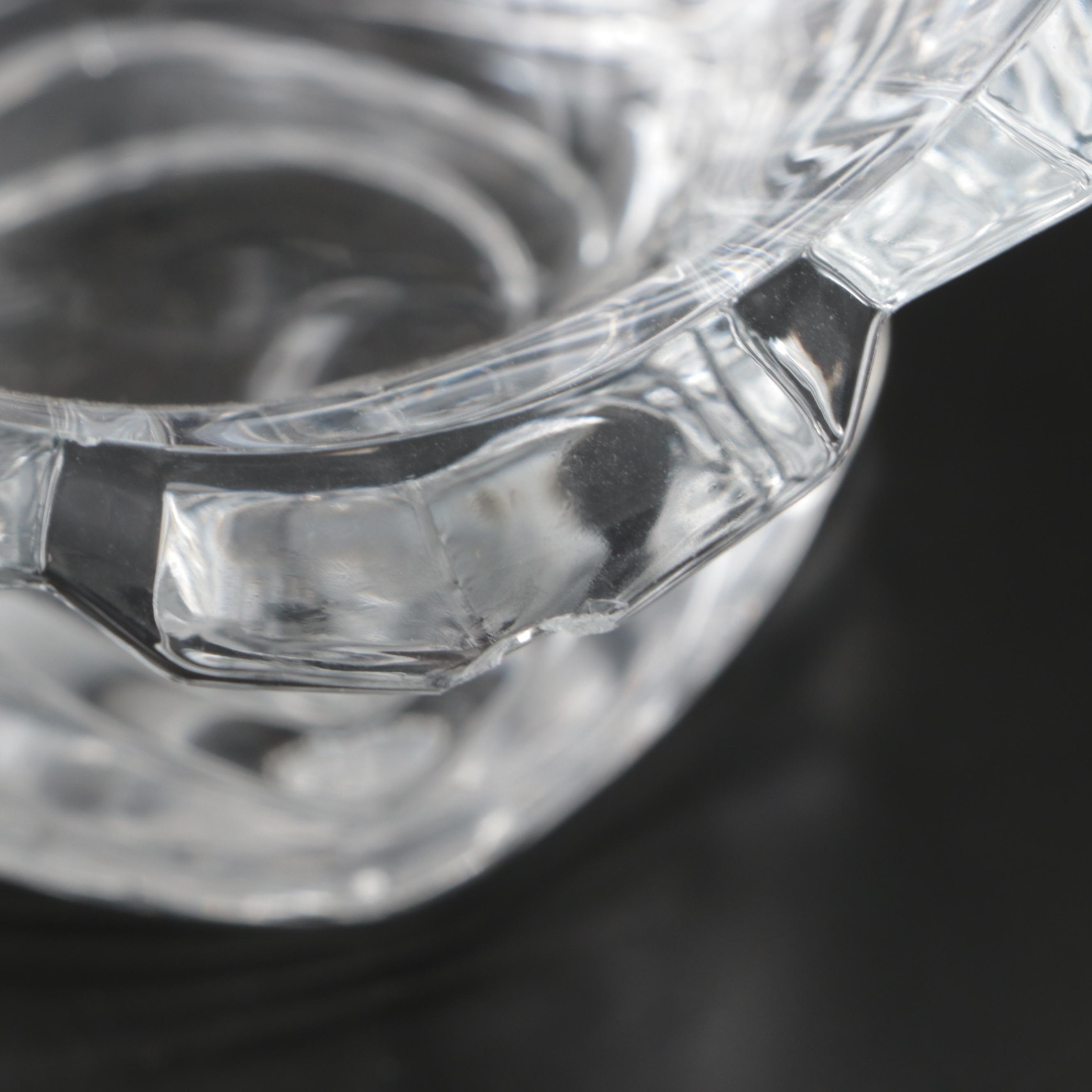 Fan Style and Other Crystal Decorative Bowls