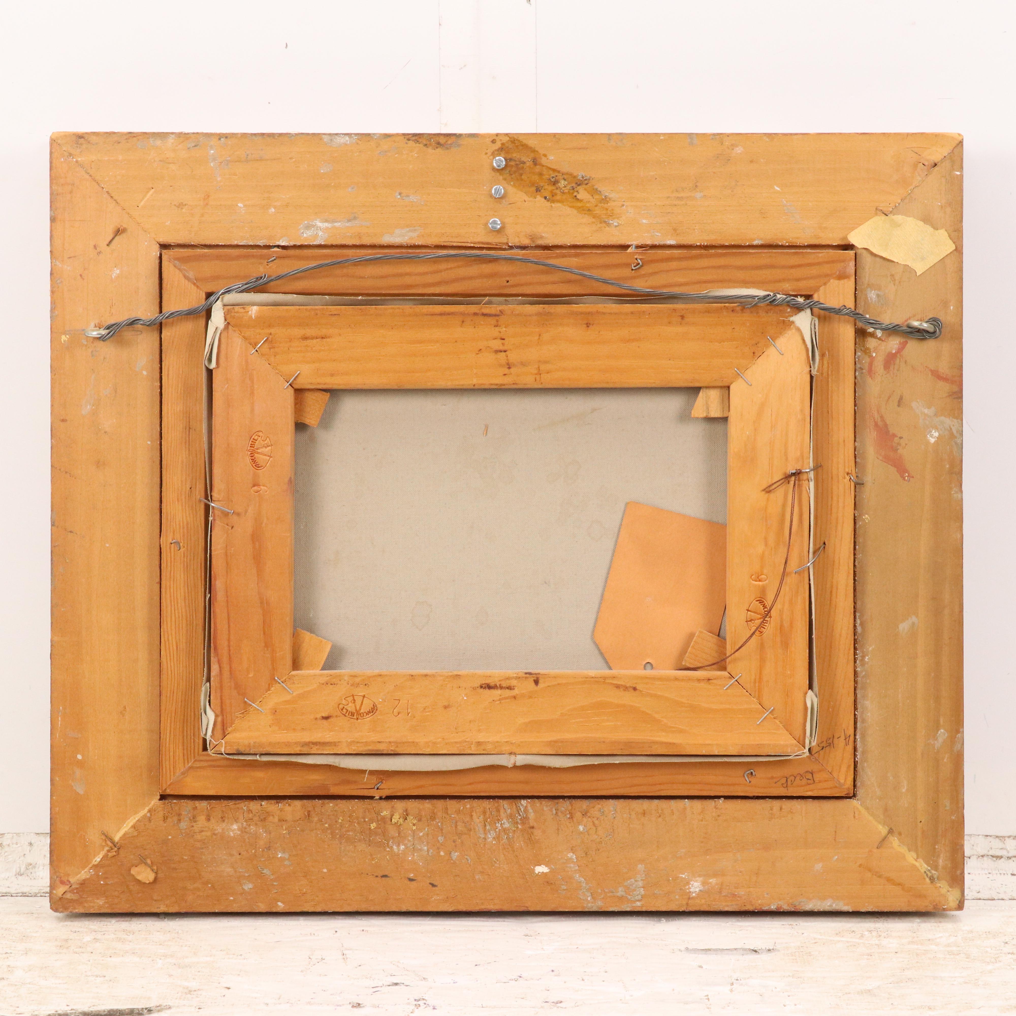 Impressionist Style River Landscape Oil Painting, Mid to Late 20th Century