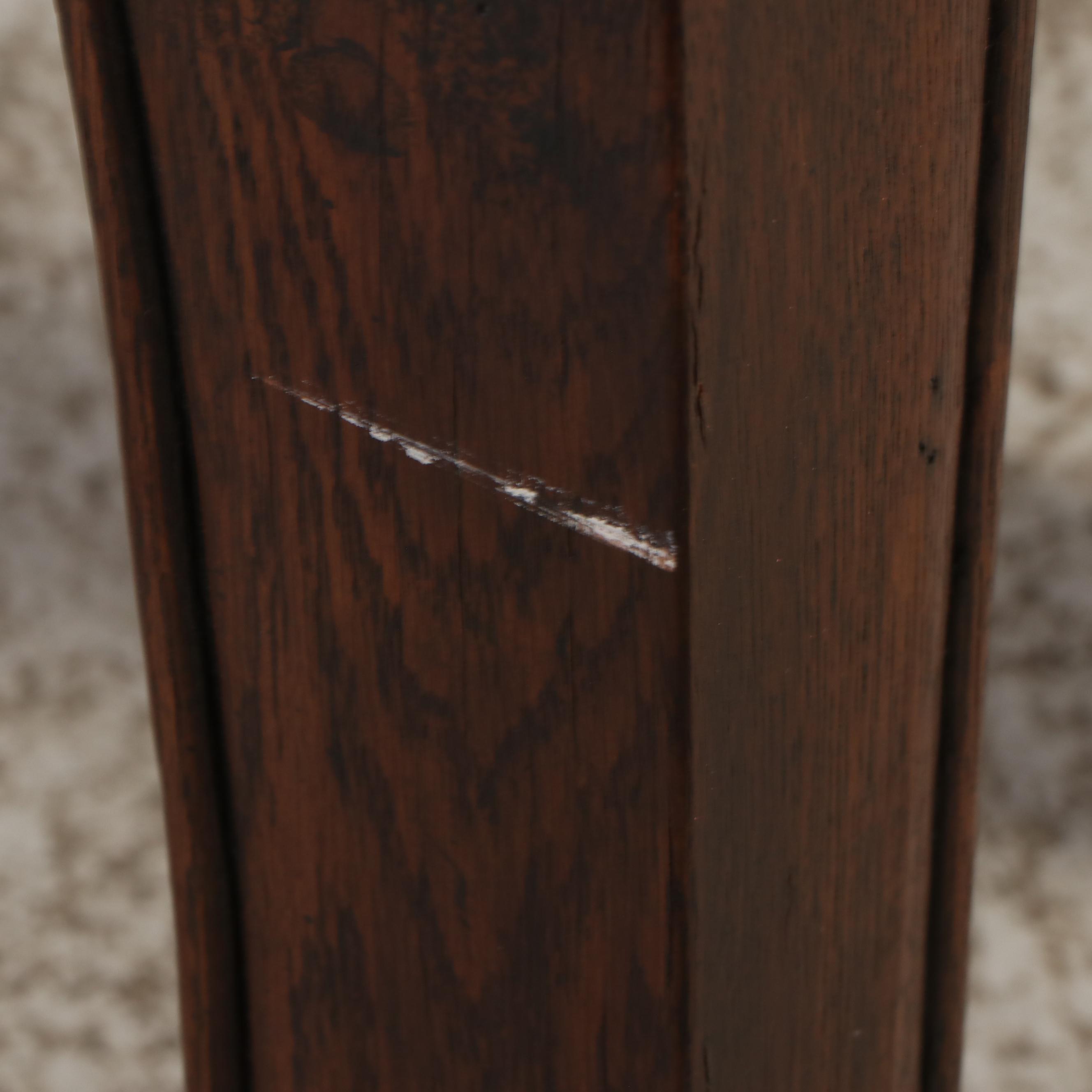 Chinese Style Oak and Burl Wood Console Table