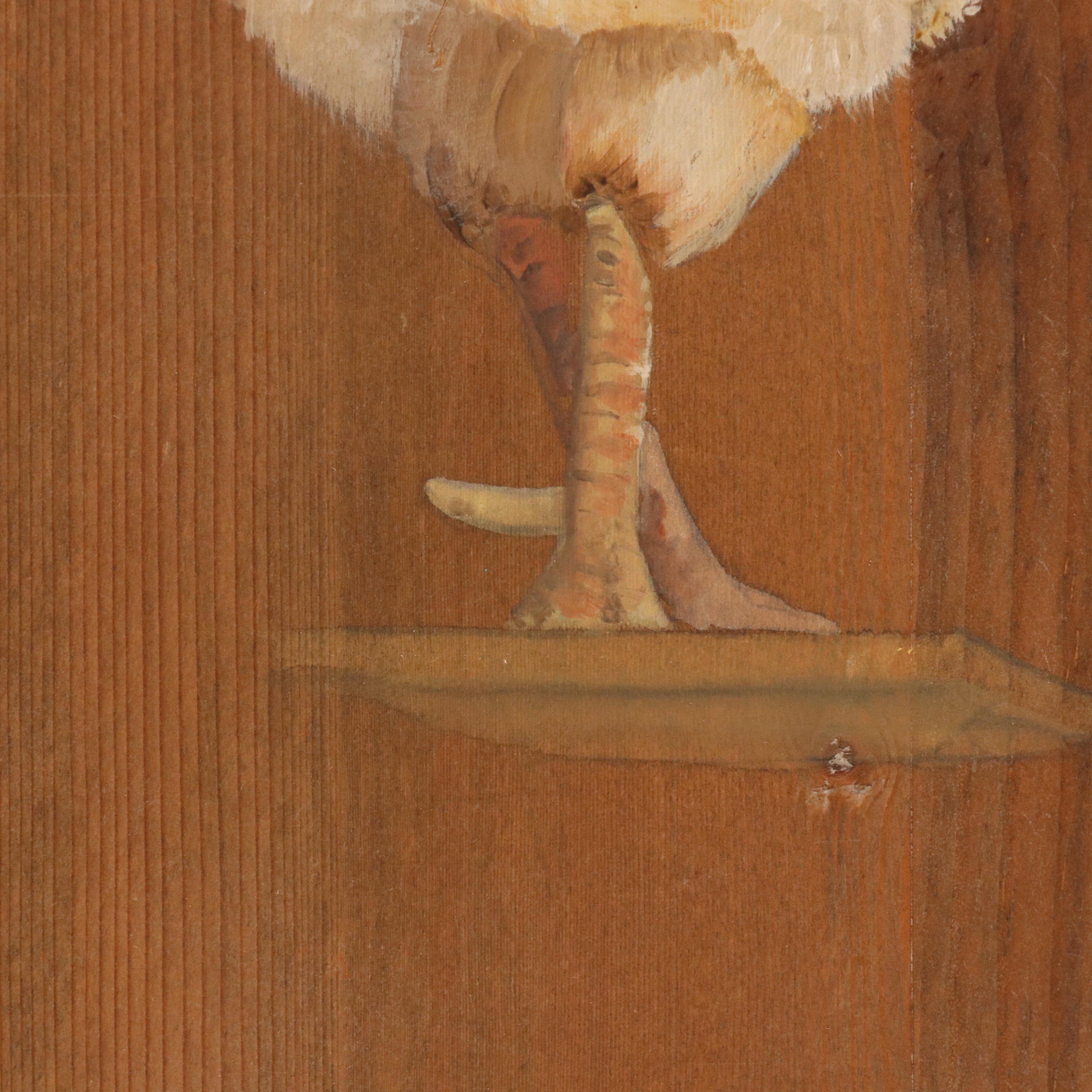 M. A. Chaygne and Dupuy Folk Art Rooster Oil Painting