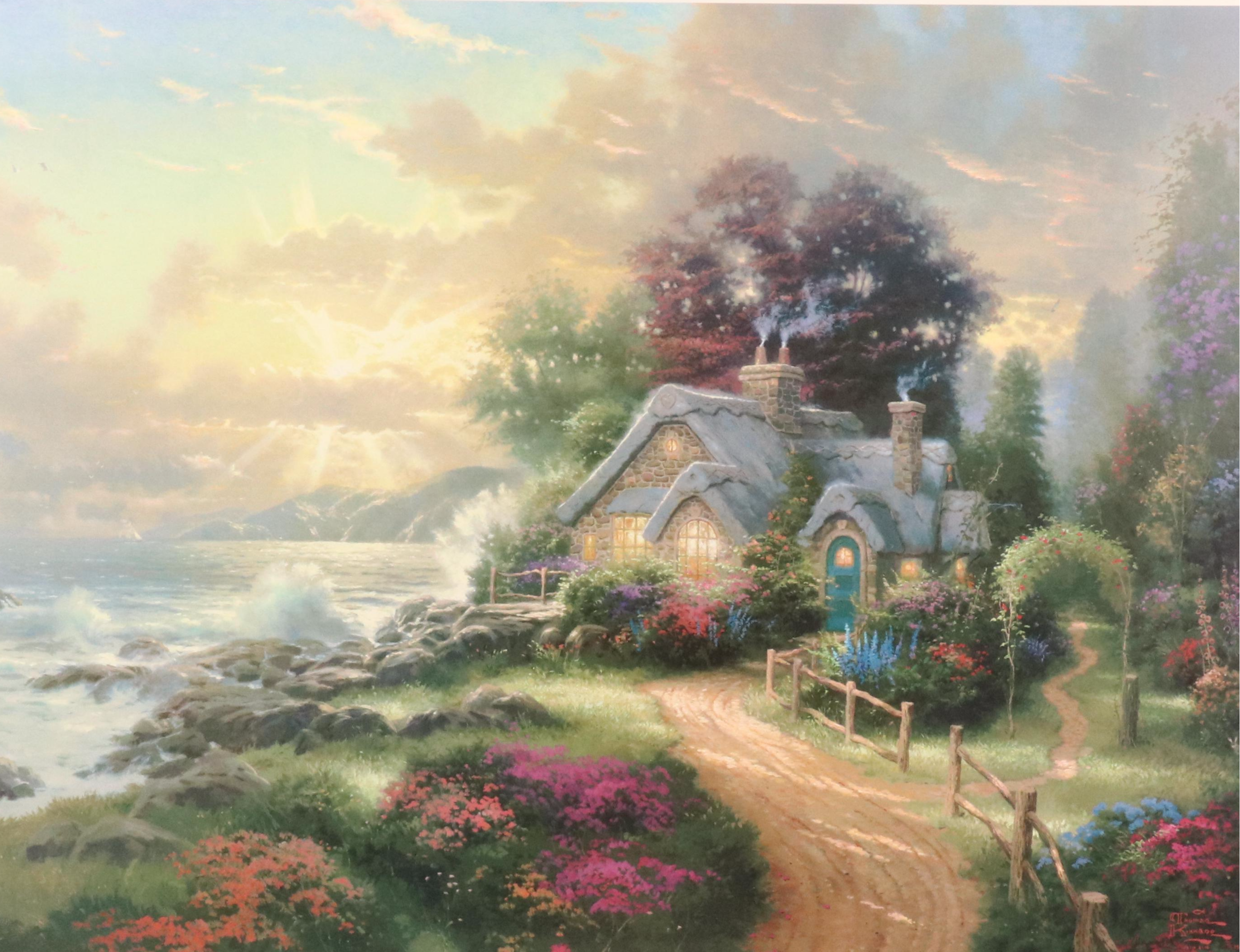 Thomas Kinkade Offset Lithograph "Romance of the Sea I"