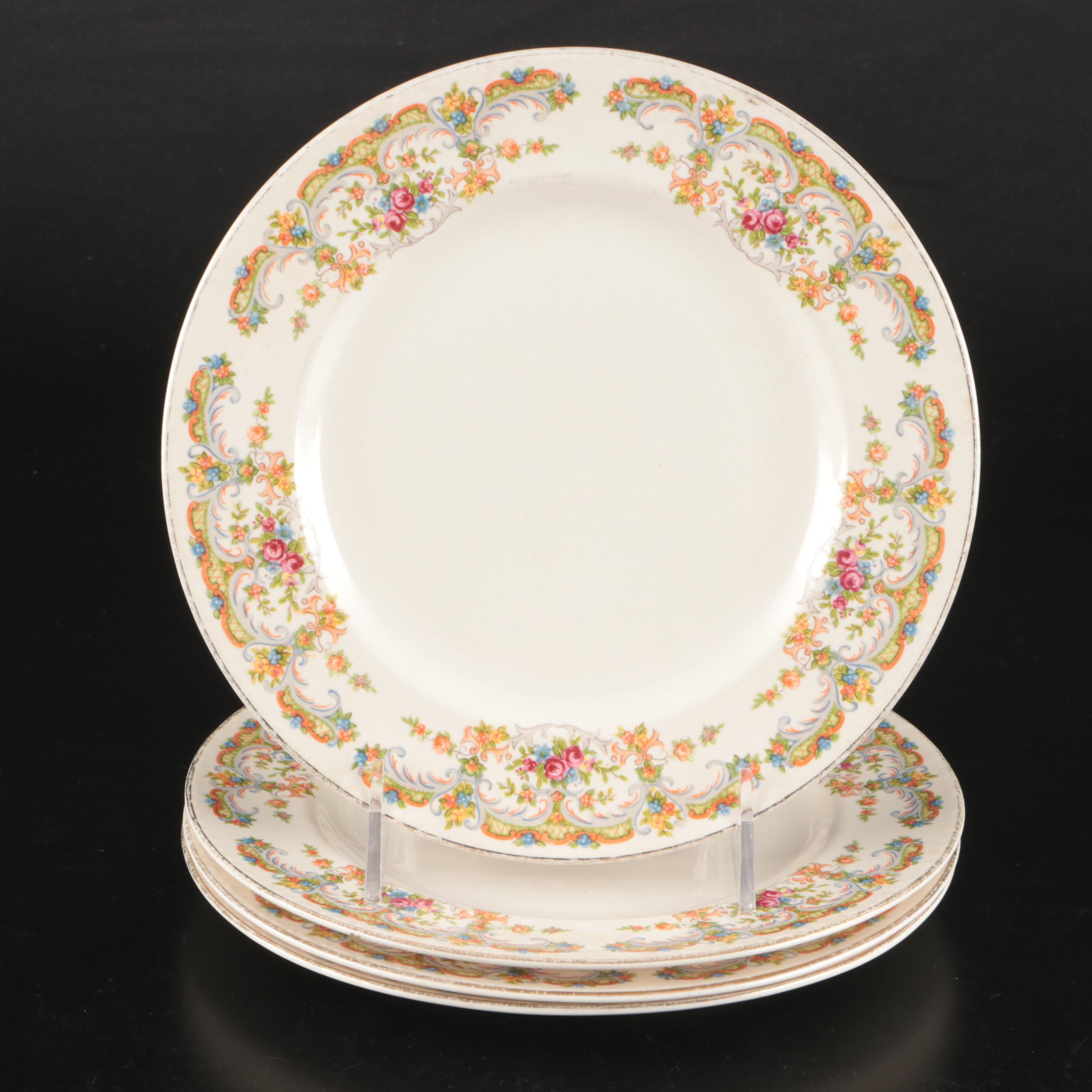 Homer Laughlin "Mauvette" Salad Plates and Other Vintage Ceramic Tableware