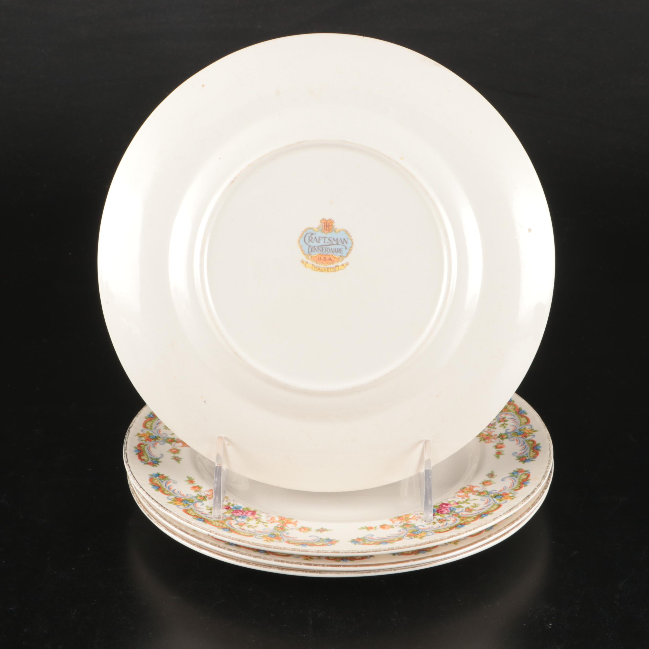 Homer Laughlin "Mauvette" Salad Plates and Other Vintage Ceramic Tableware