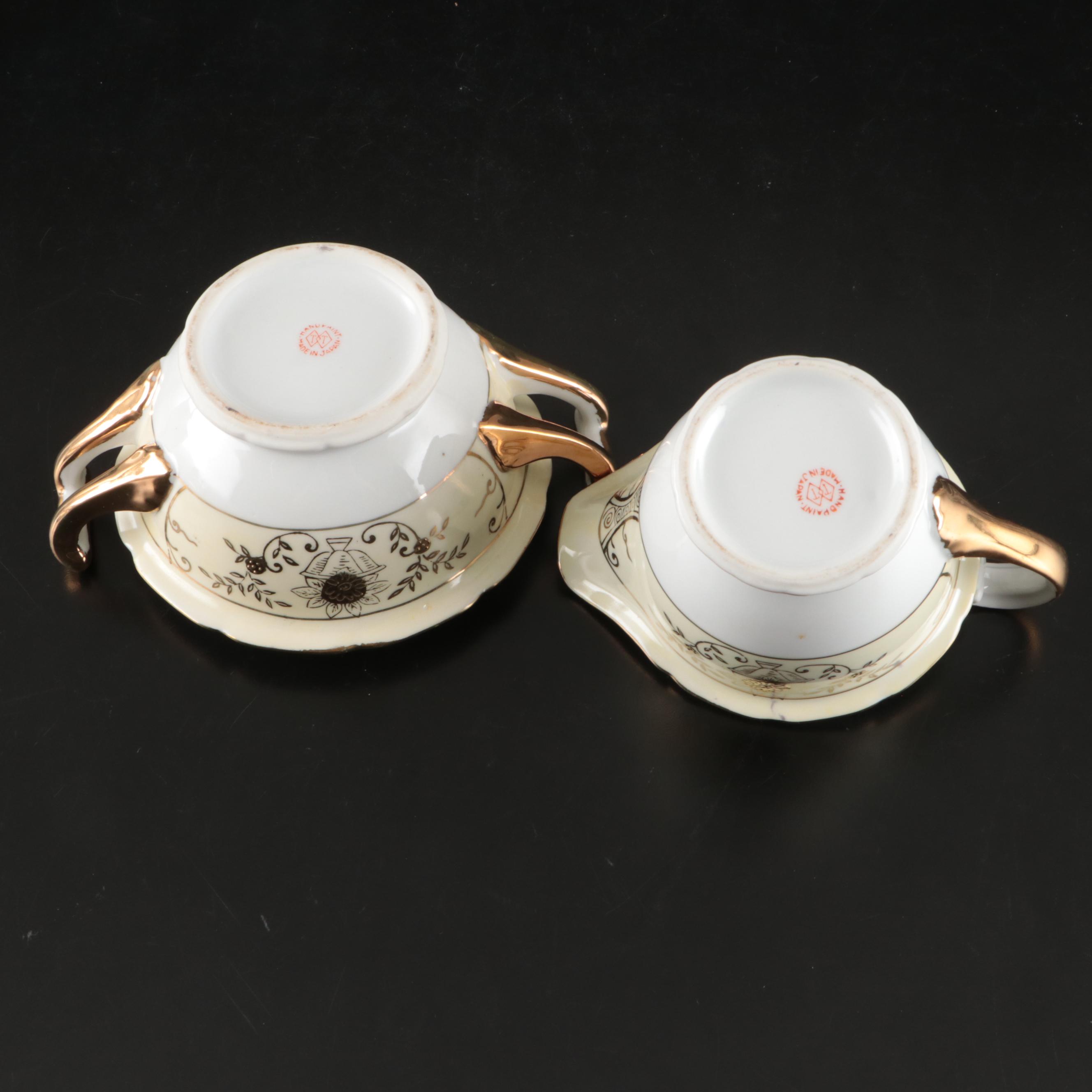 Homer Laughlin "Mauvette" Salad Plates and Other Vintage Ceramic Tableware