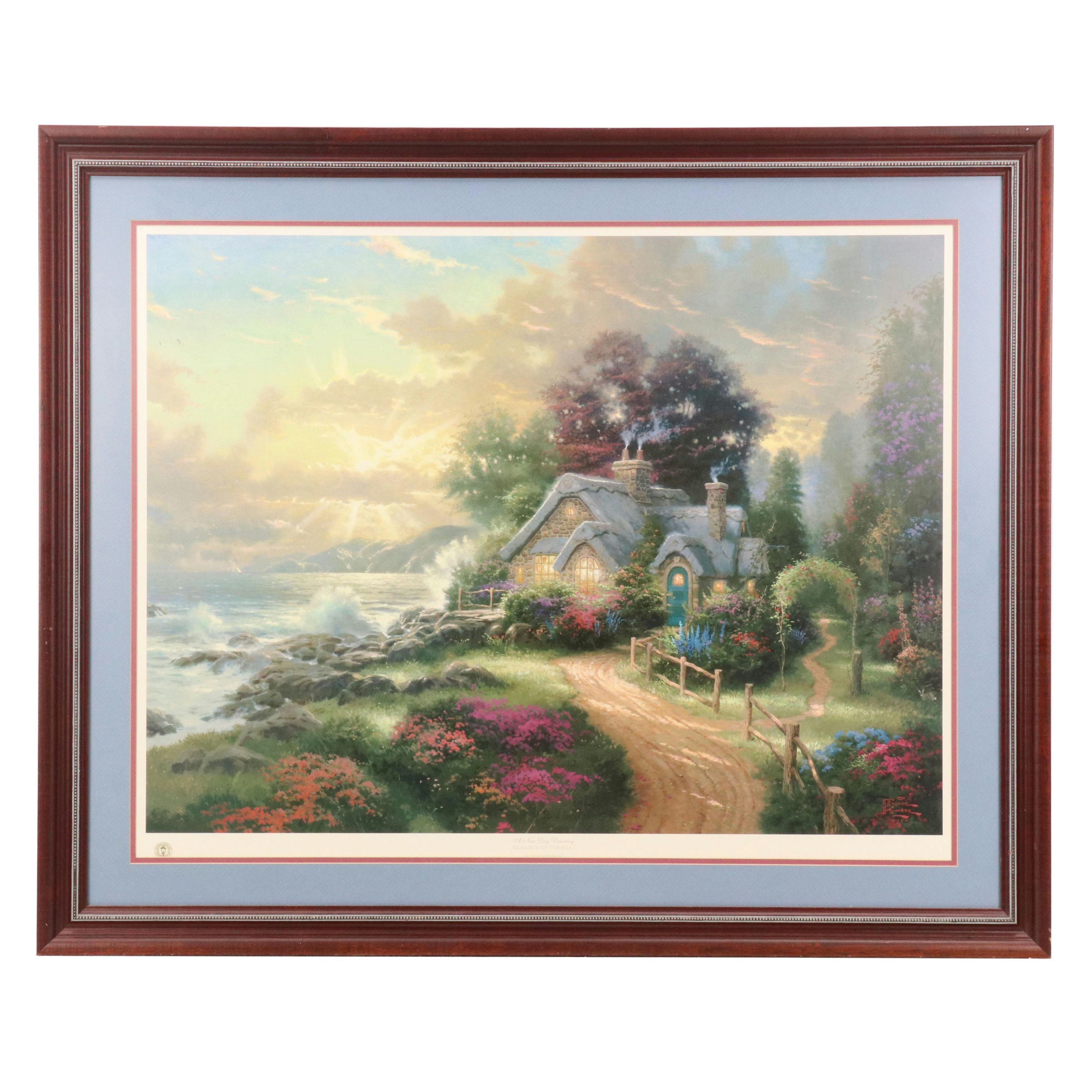 Thomas Kinkade Offset Lithograph "Romance of the Sea I"