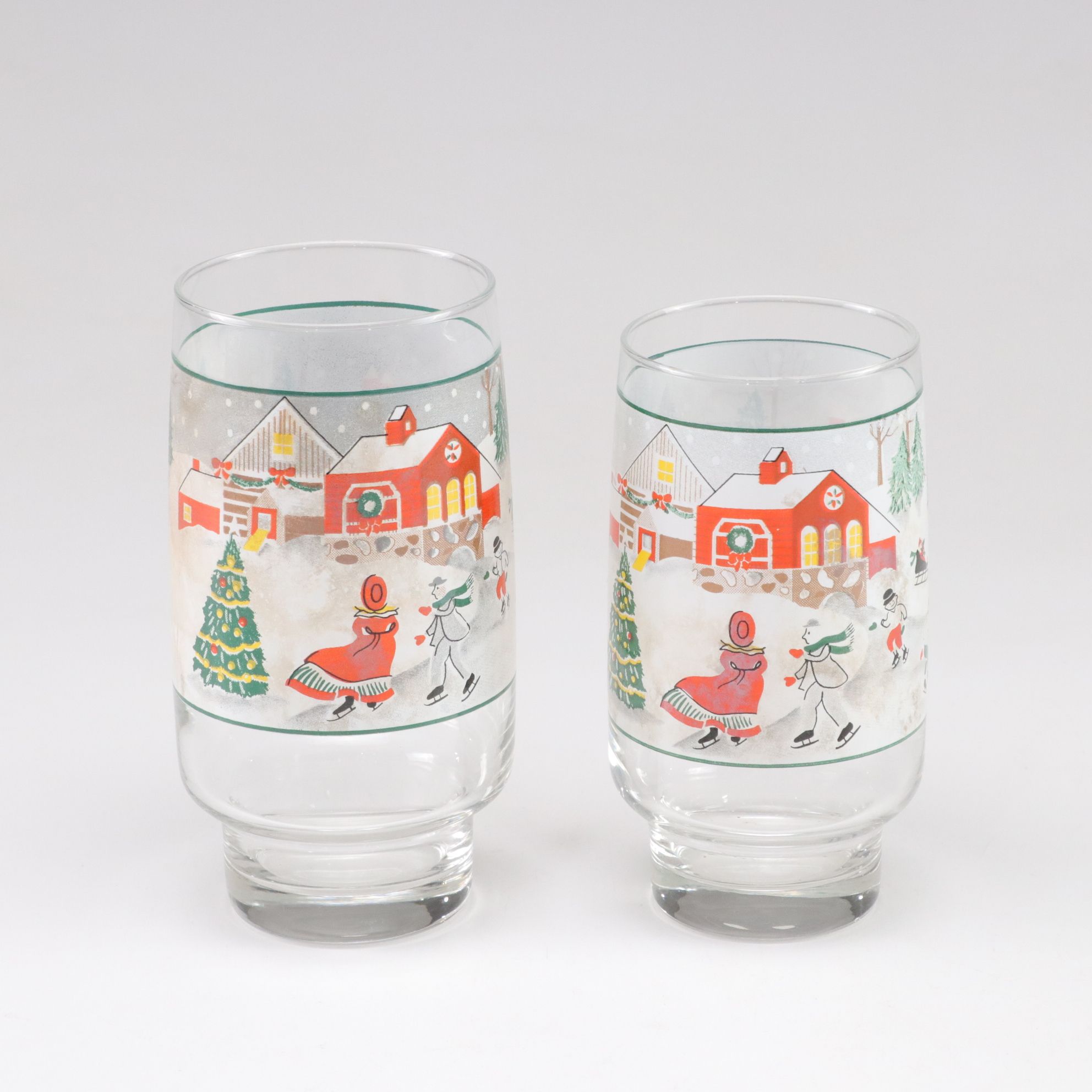 Sango "Silent Night" Christmas Dinnerware Set for Six with Extra Glasses, 1980s