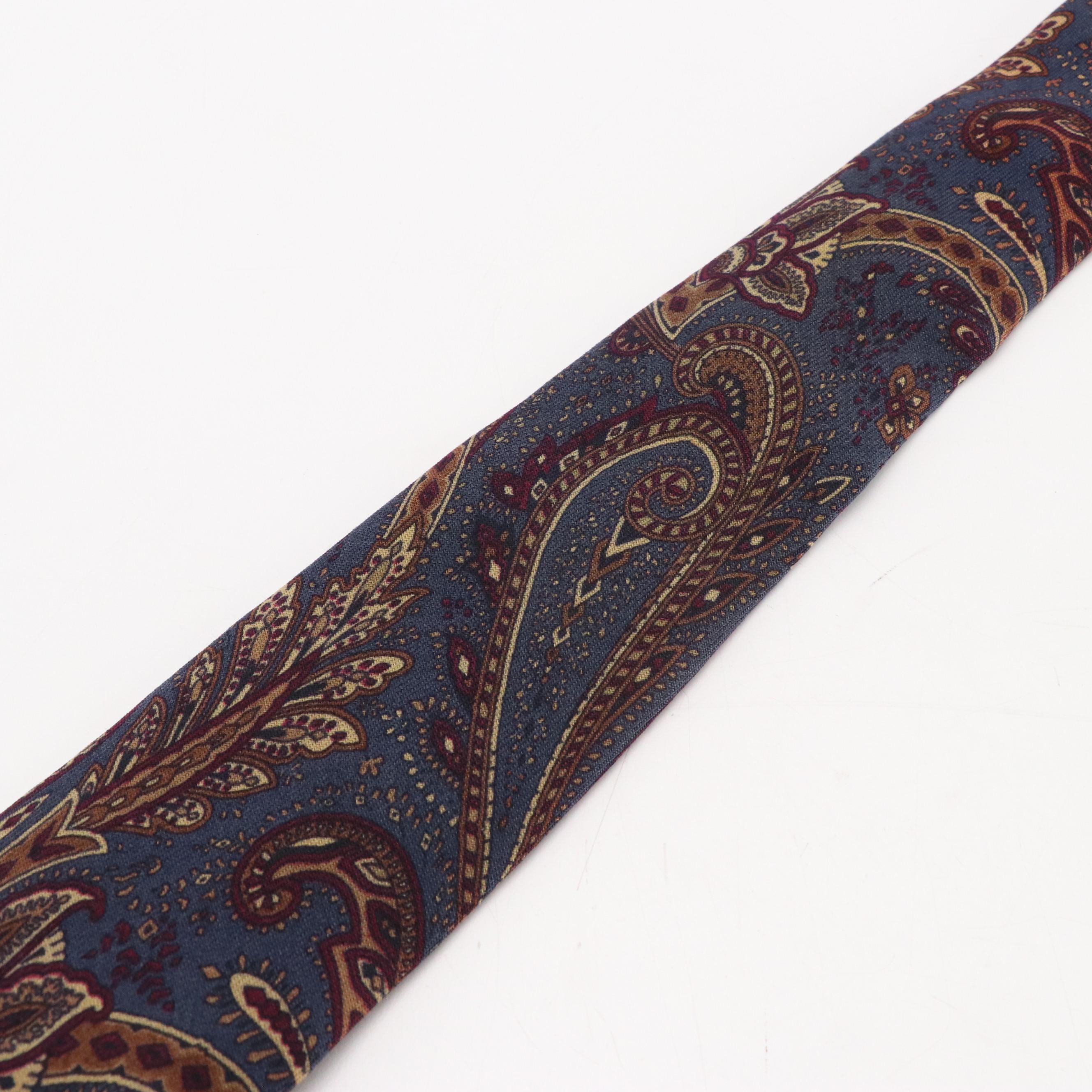 Chanel Paisley Pattern Necktie in Wool