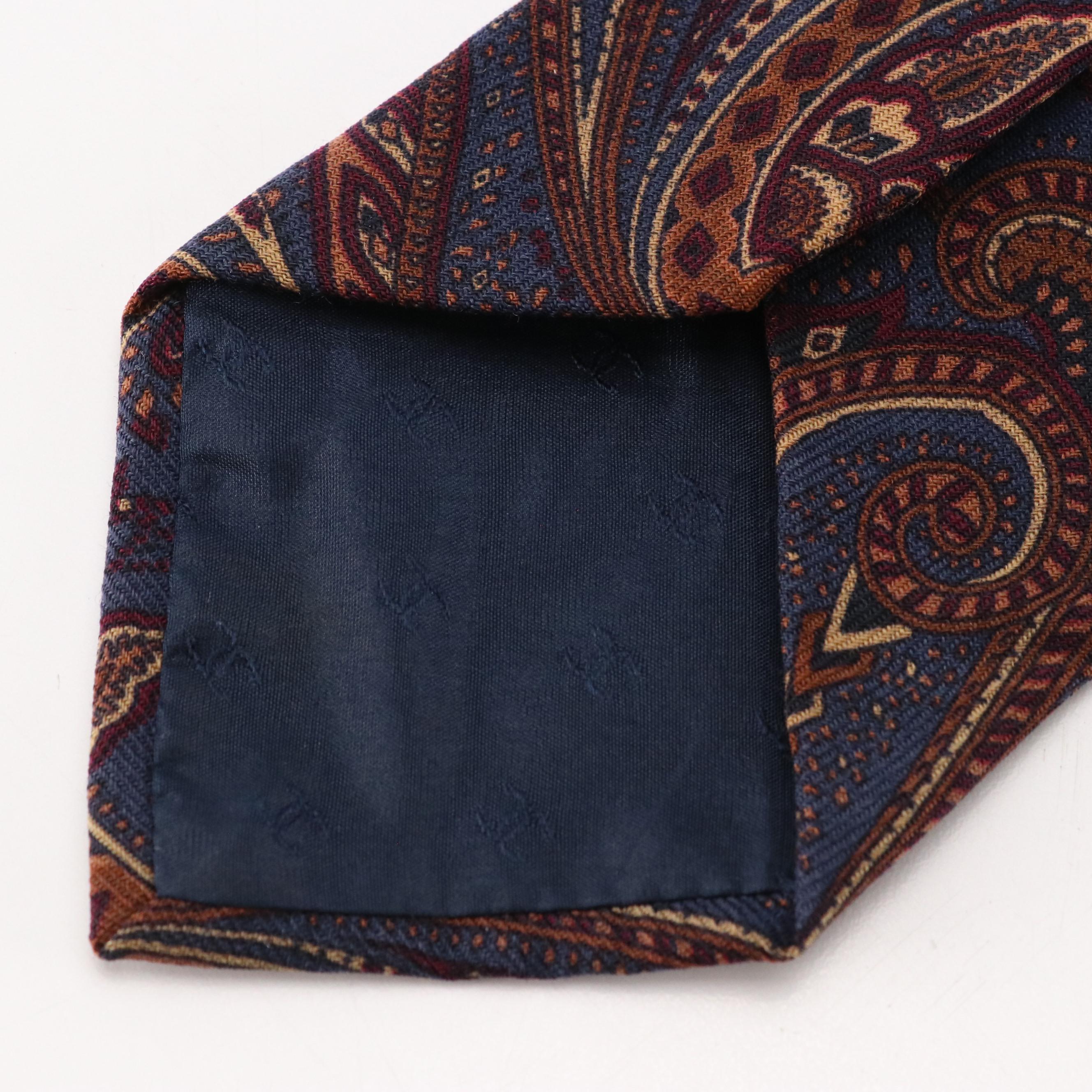 Chanel Paisley Pattern Necktie in Wool