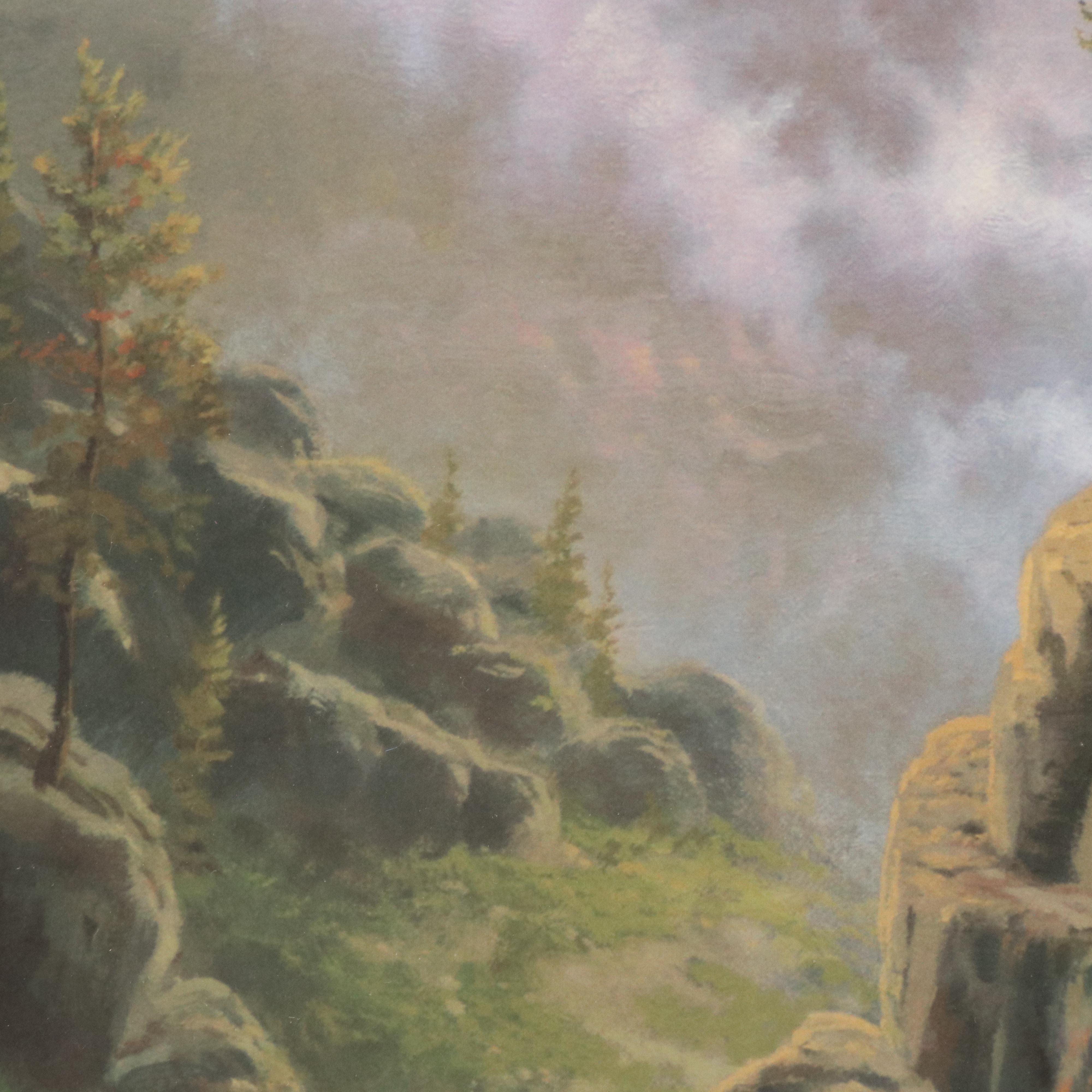 Thomas Kinkade Offset Lithograph "A Prayer of Hope for the Millennium of Light"