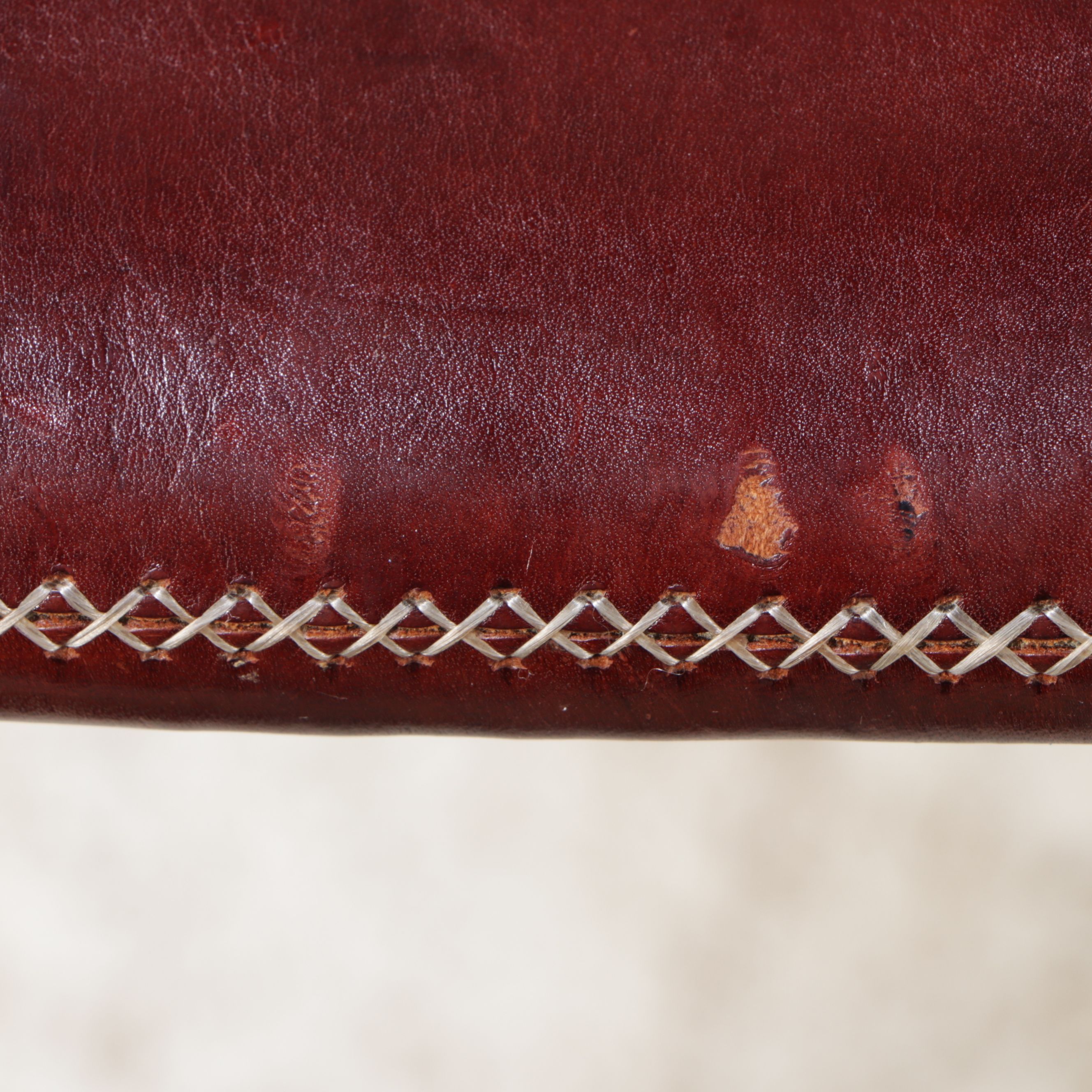 Set of Five Sol Y Luna Italian Leather and Metal Barstools