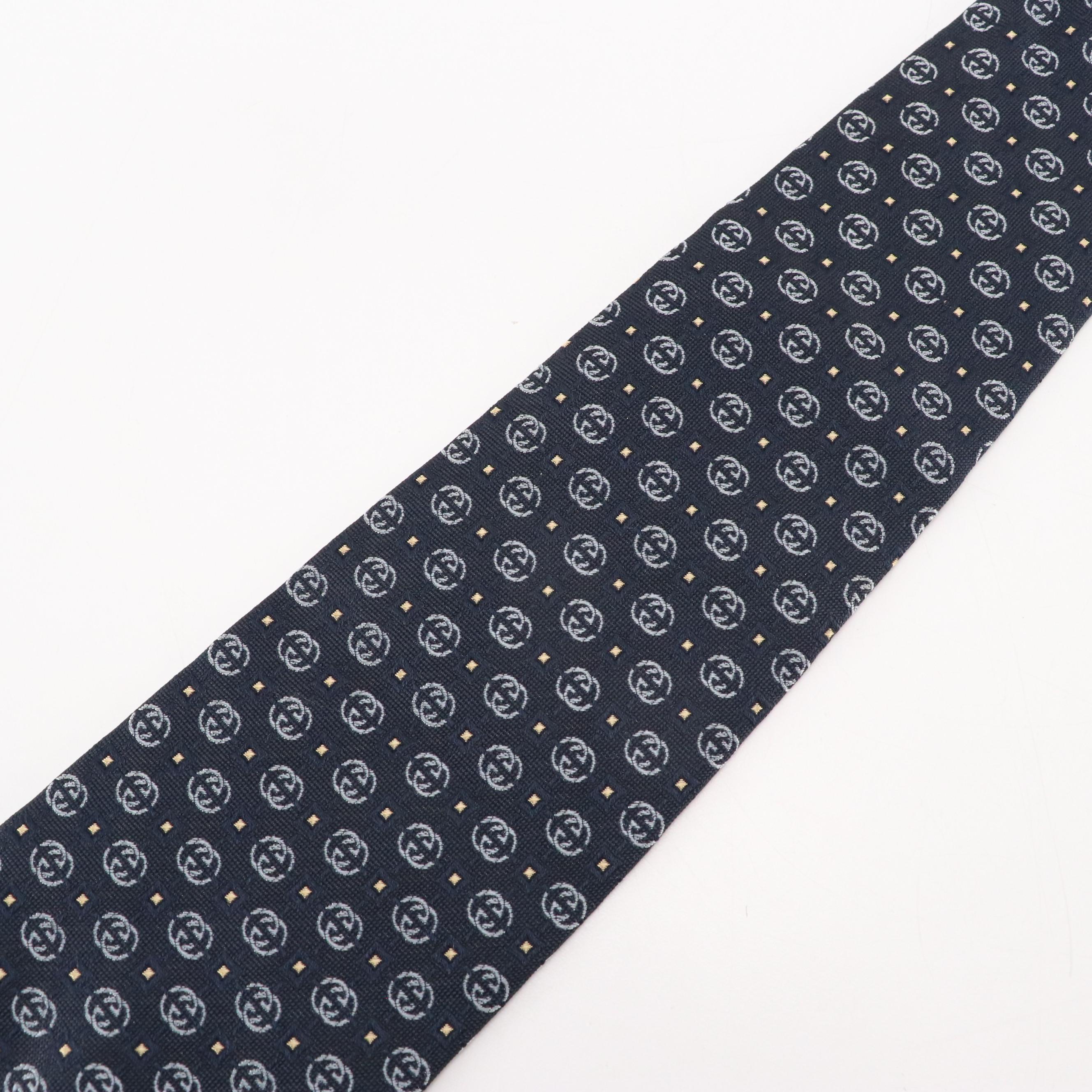Gucci Interlocking GG Pattern Necktie in Silk Jacquard