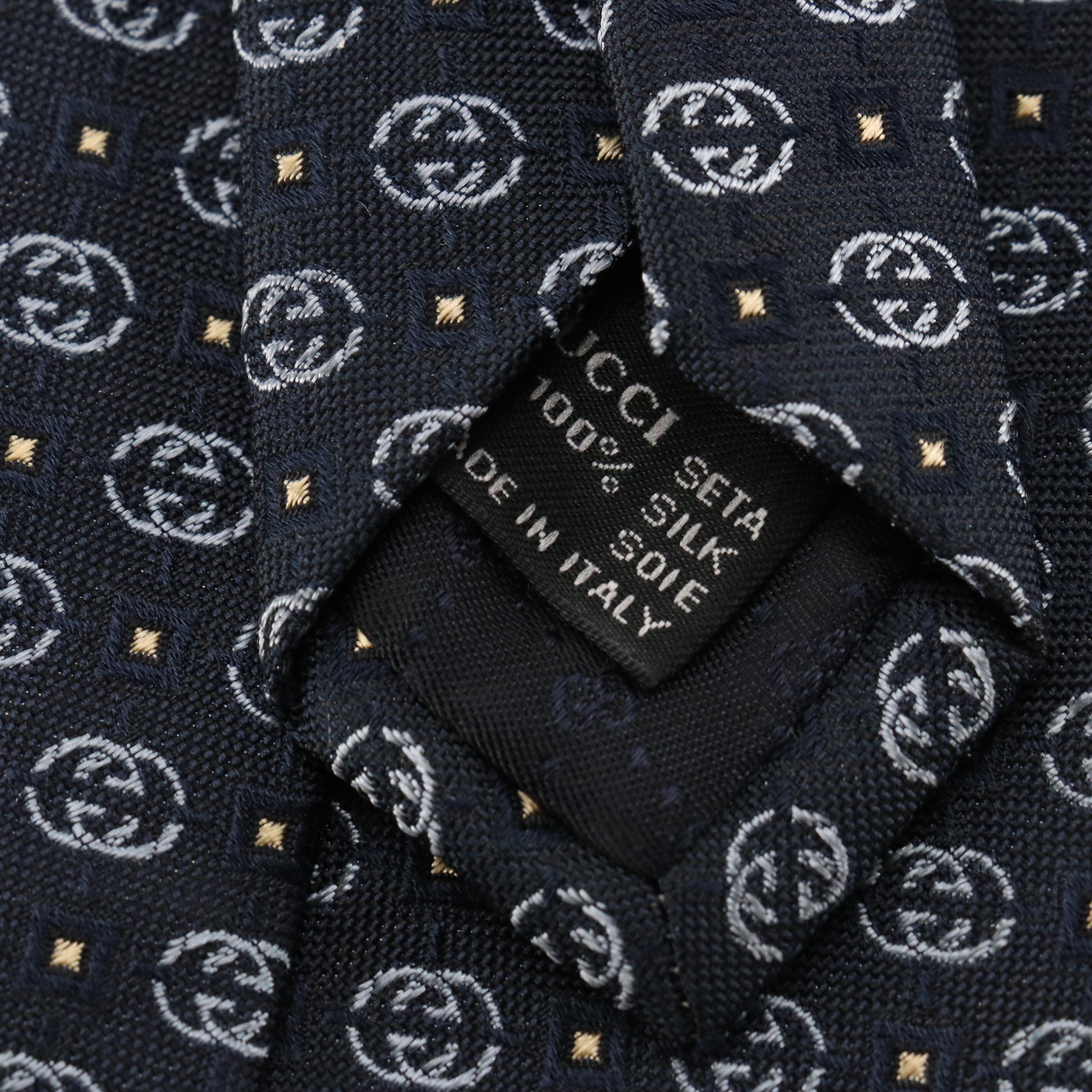 Gucci Interlocking GG Pattern Necktie in Silk Jacquard