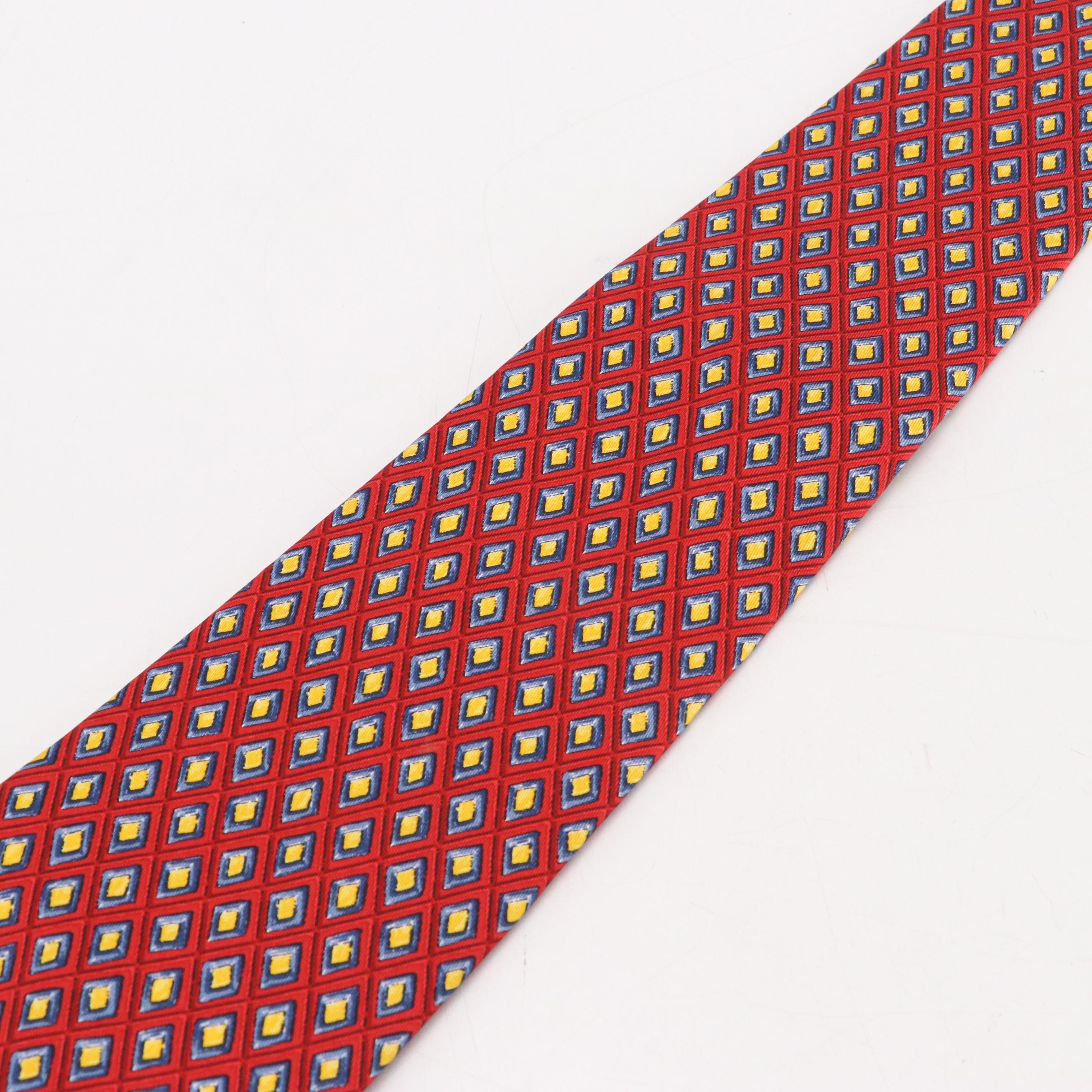 Salvatore Ferragamo Diamond Pattern Necktie in Silk