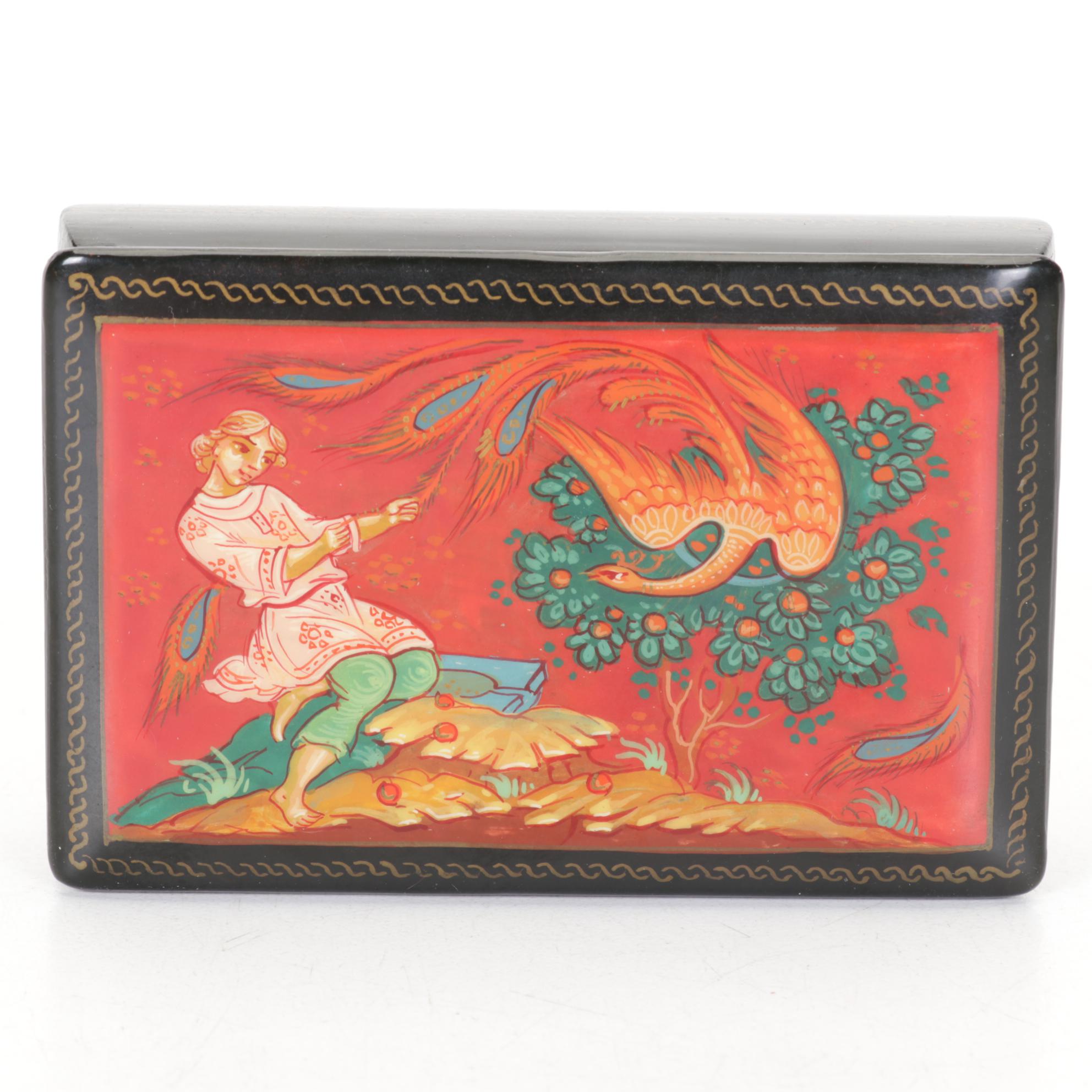Russian Lacquer Boxes, Mini Sicilian Cart & Other Souvenirs