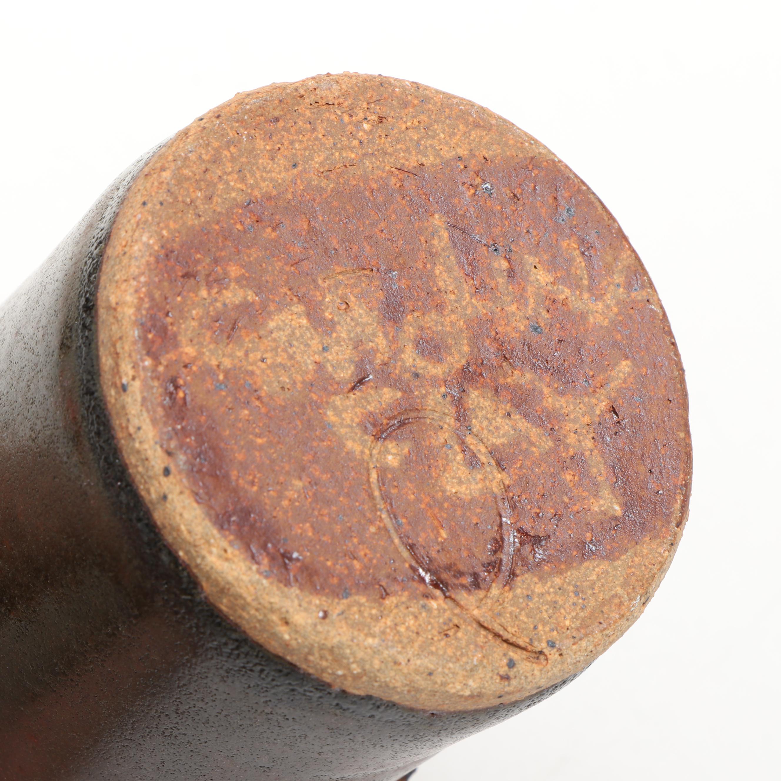 Artist Signed Art Pottery Lidded Dish, Bowl, and Mugs