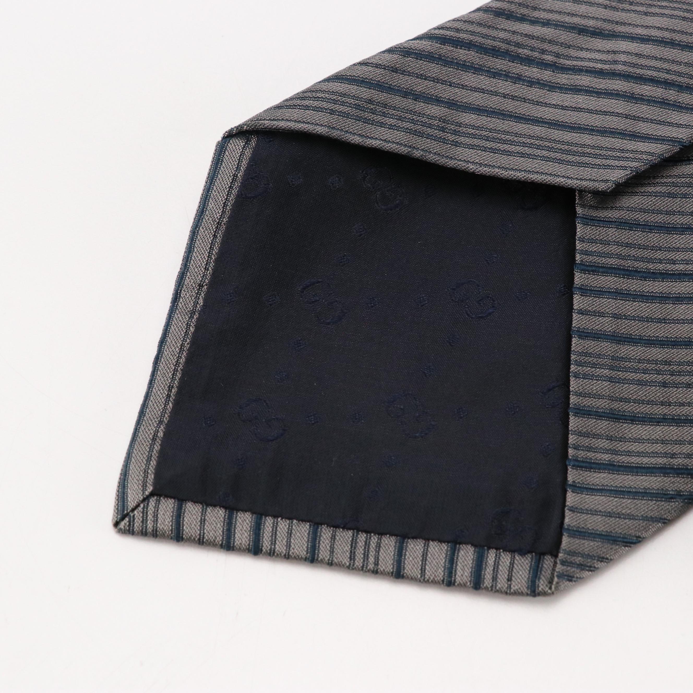 Gucci Diagonal Barcode Stripe Necktie in Silk Jacquard