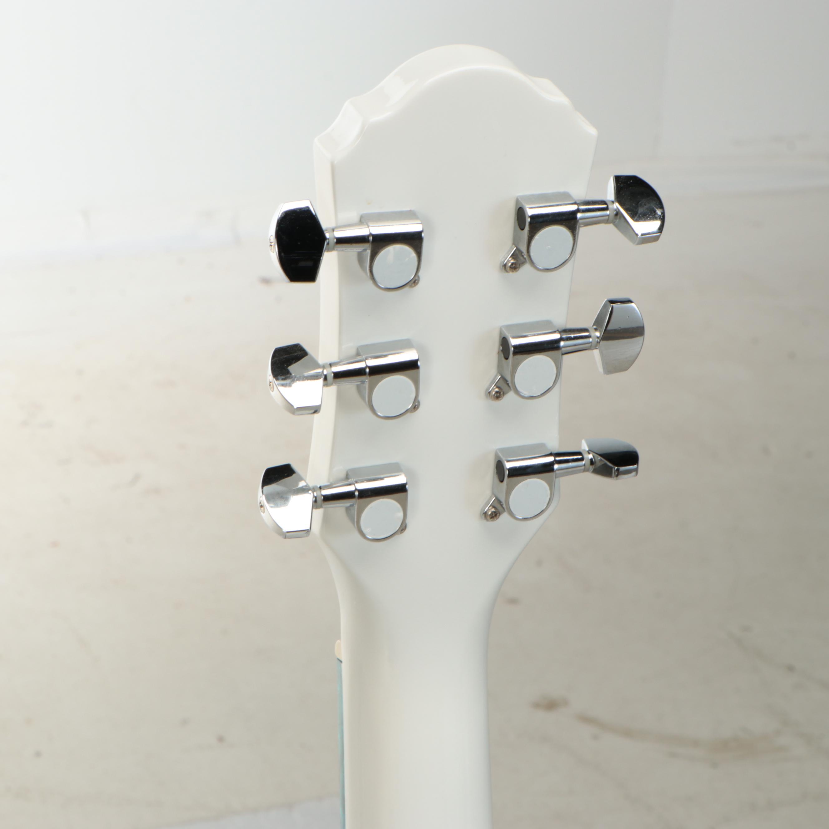 Oscar Schmidt by Washburn Gloss White Concert Cutaway Electric Acoustic Guitar