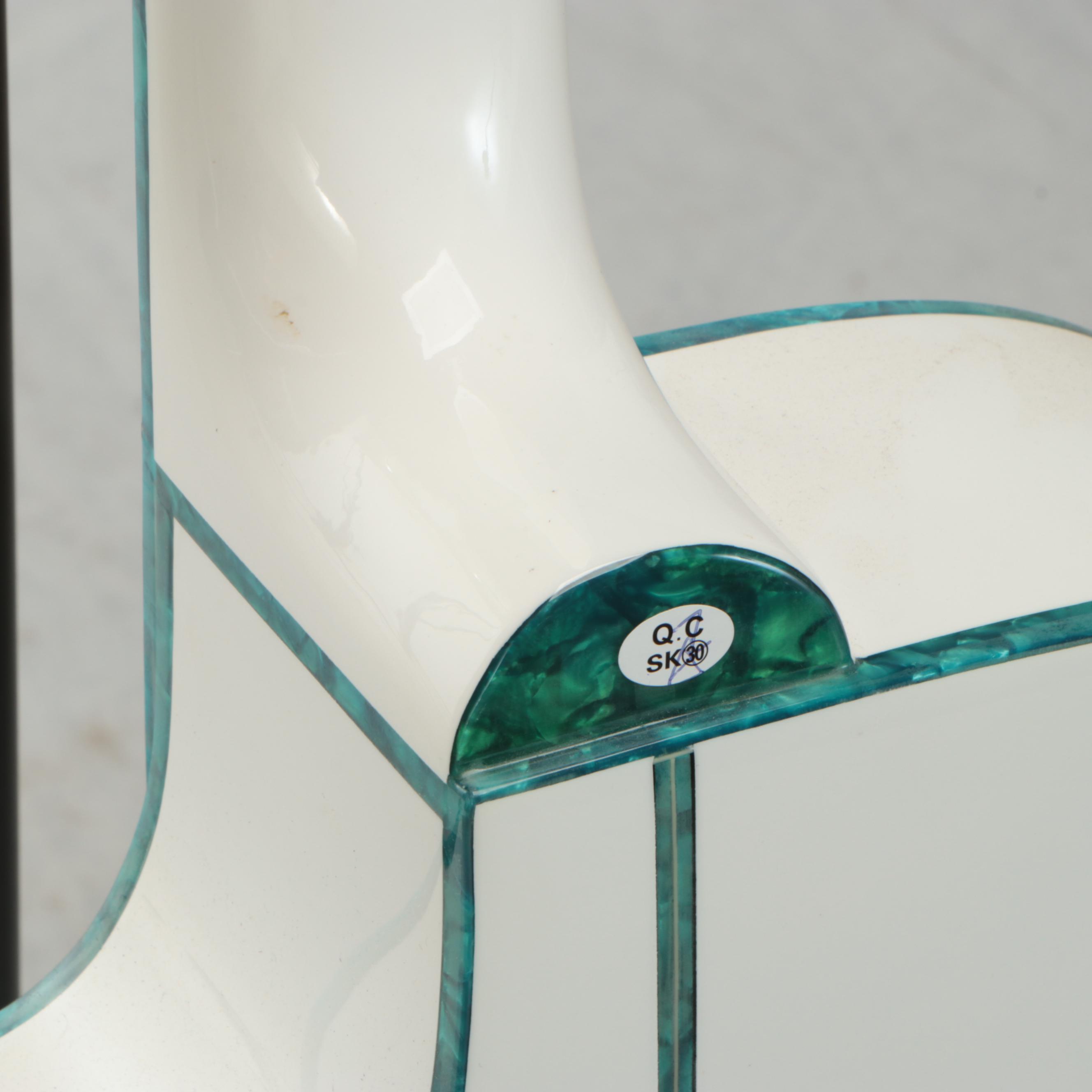 Oscar Schmidt by Washburn Gloss White Concert Cutaway Electric Acoustic Guitar