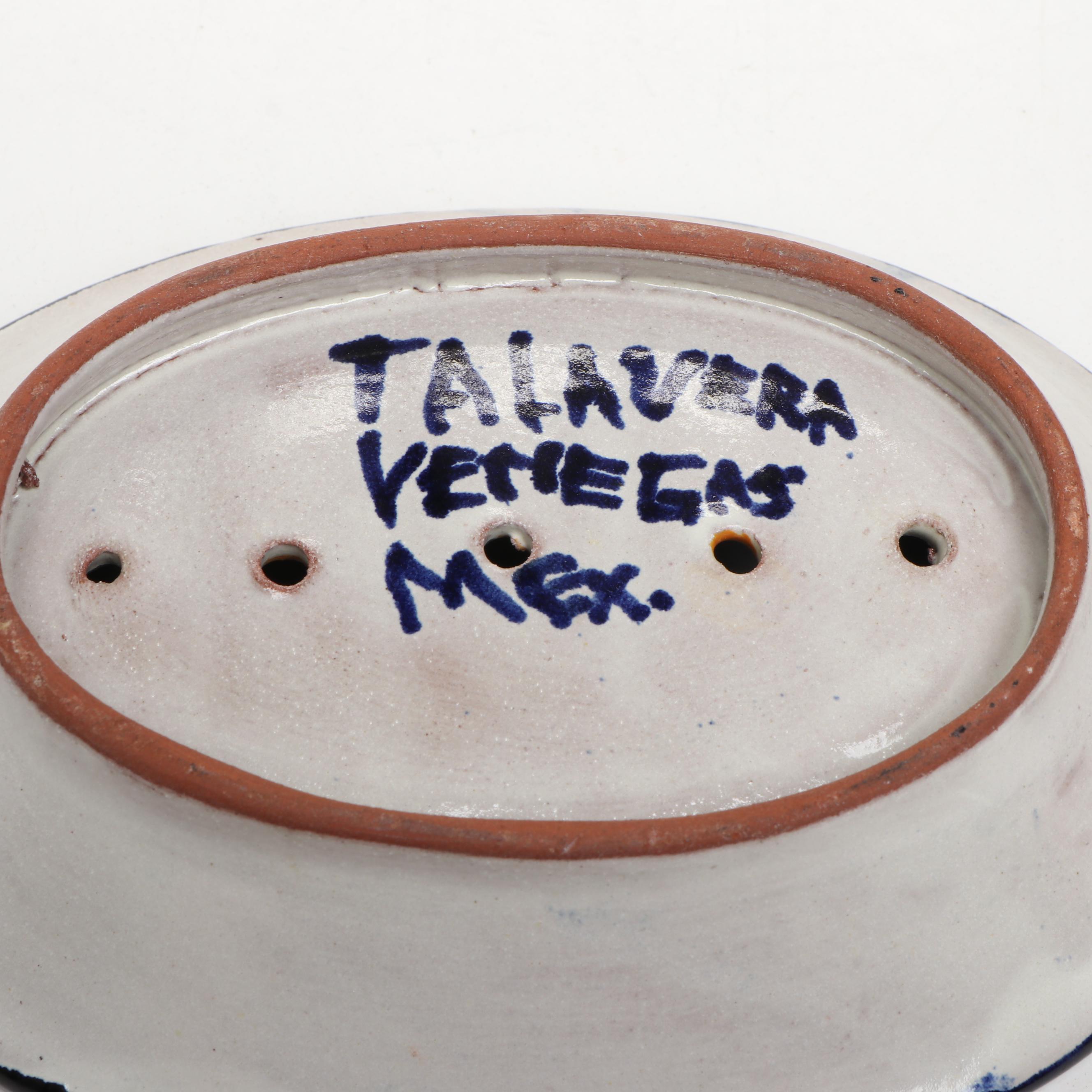 St. Croix Forge Iron Cactus with Artist Signed Ceramic Bowl and More Art Pottery