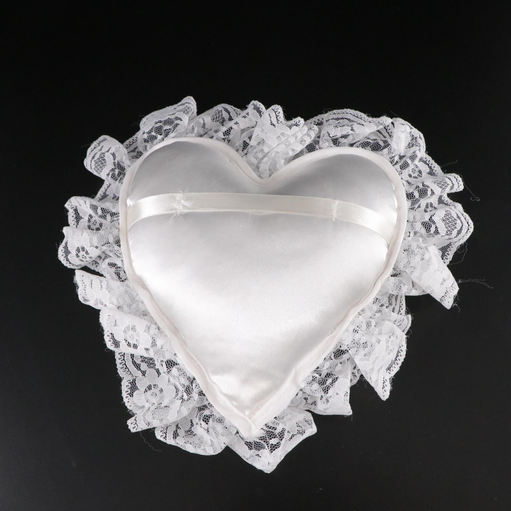 Bridal Headpiece with Veil, Ring Pillow, Petal Basket and Wedding Cake Servers