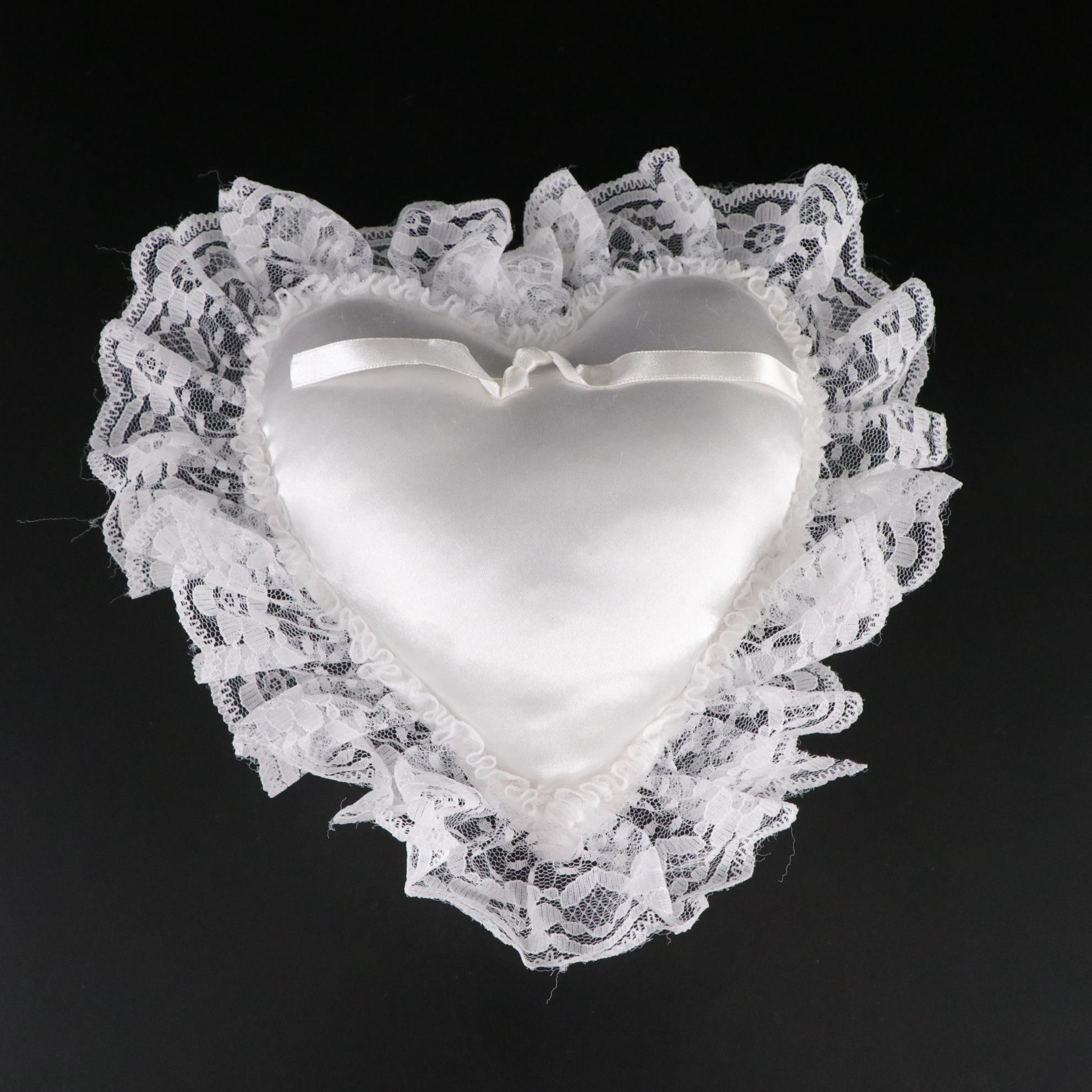 Bridal Headpiece with Veil, Ring Pillow, Petal Basket and Wedding Cake Servers