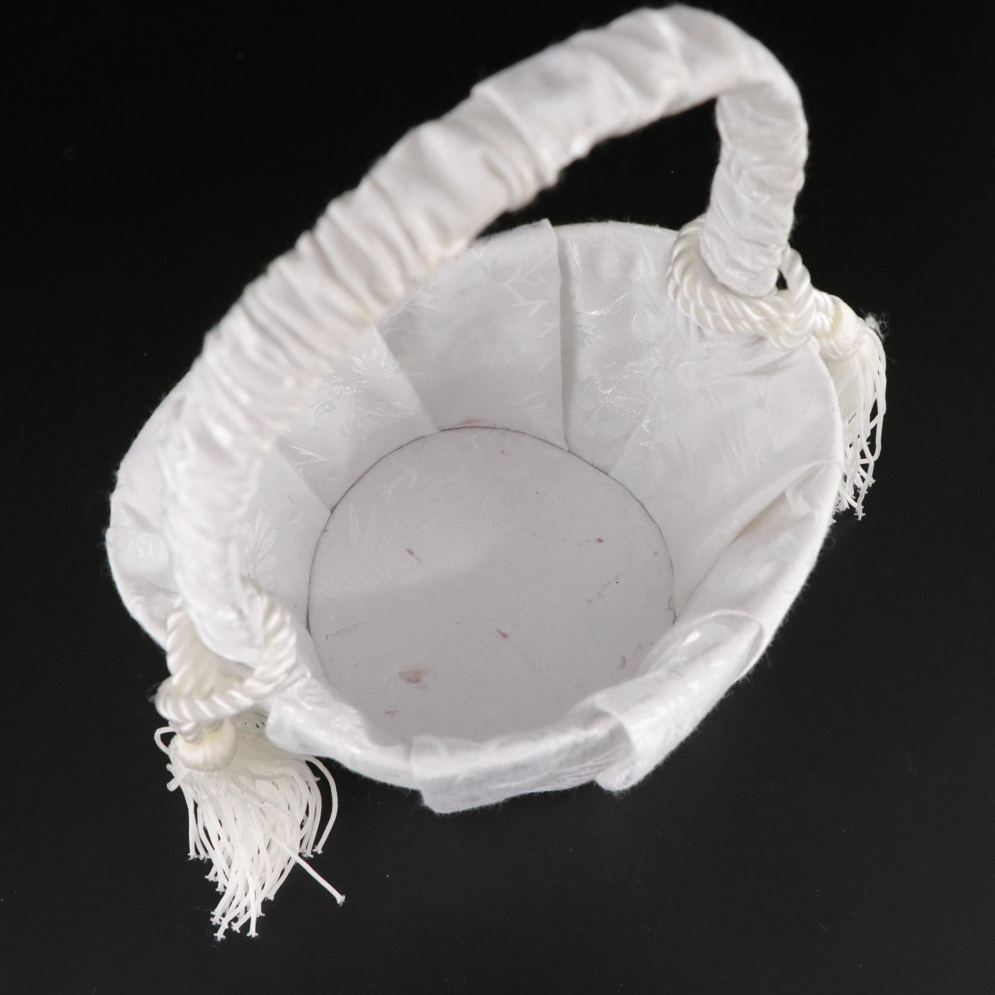 Bridal Headpiece with Veil, Ring Pillow, Petal Basket and Wedding Cake Servers