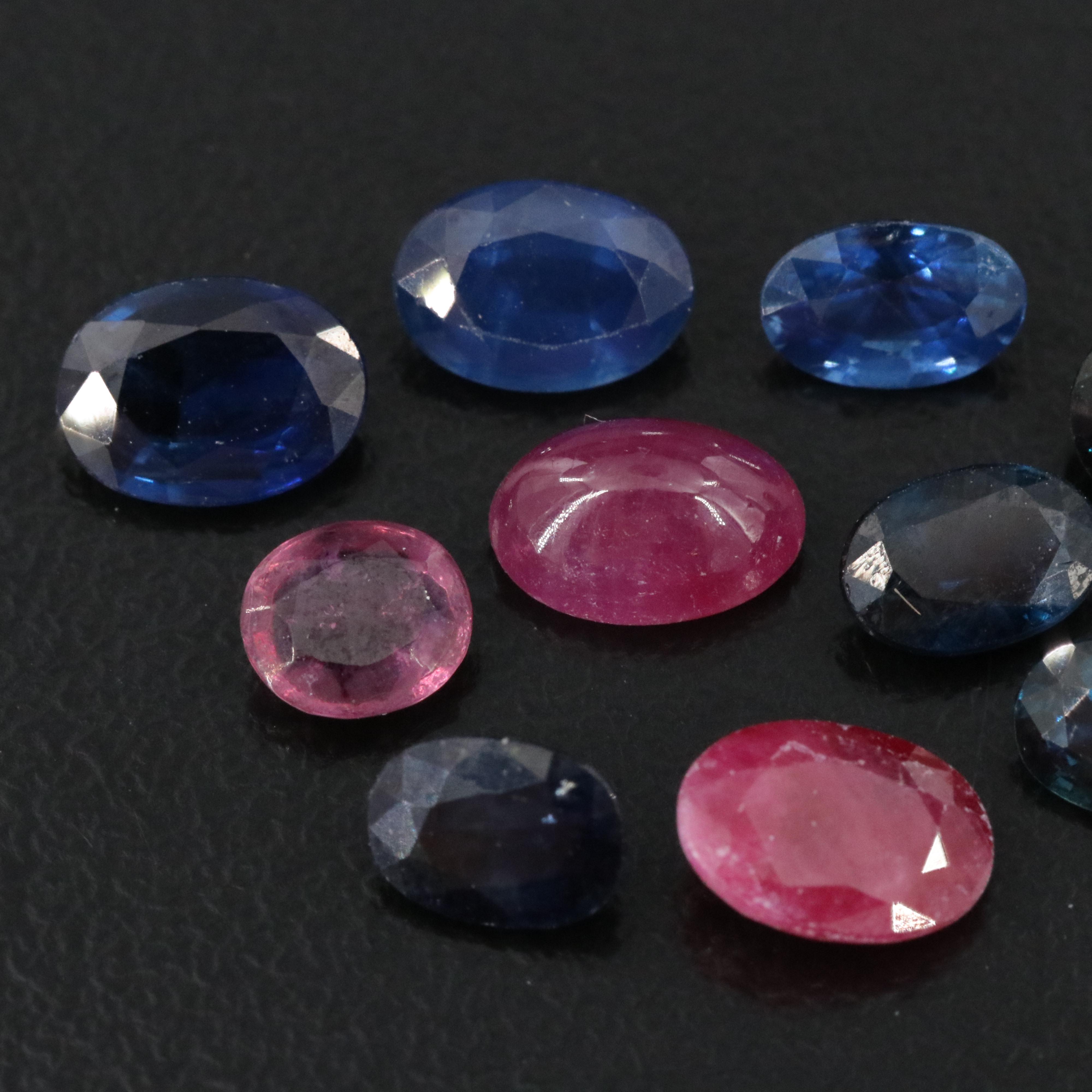 Loose 8.68 CTW Rubies and Sapphires