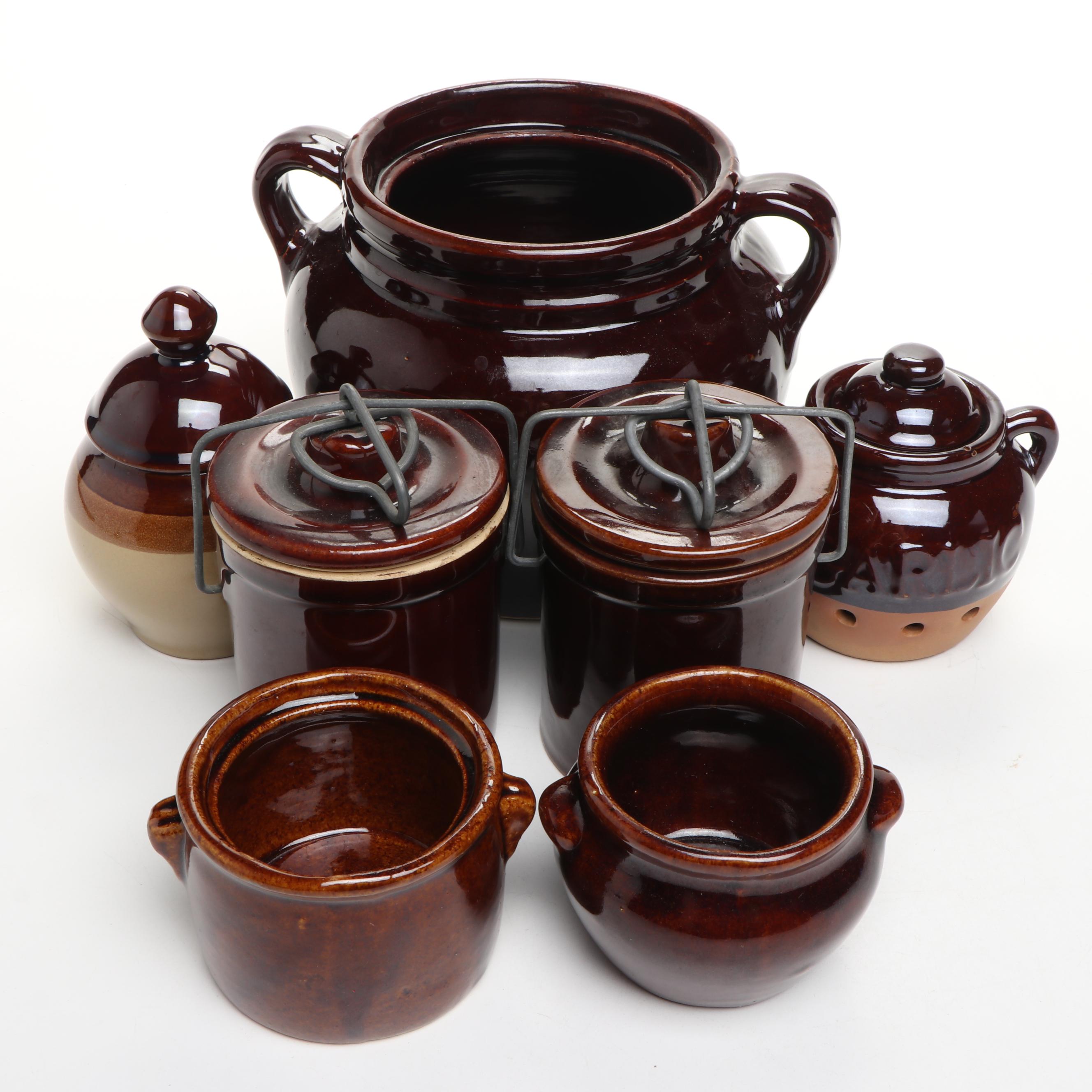 Art Pottery Food Canisters, Lidded Vessels, and Bowls