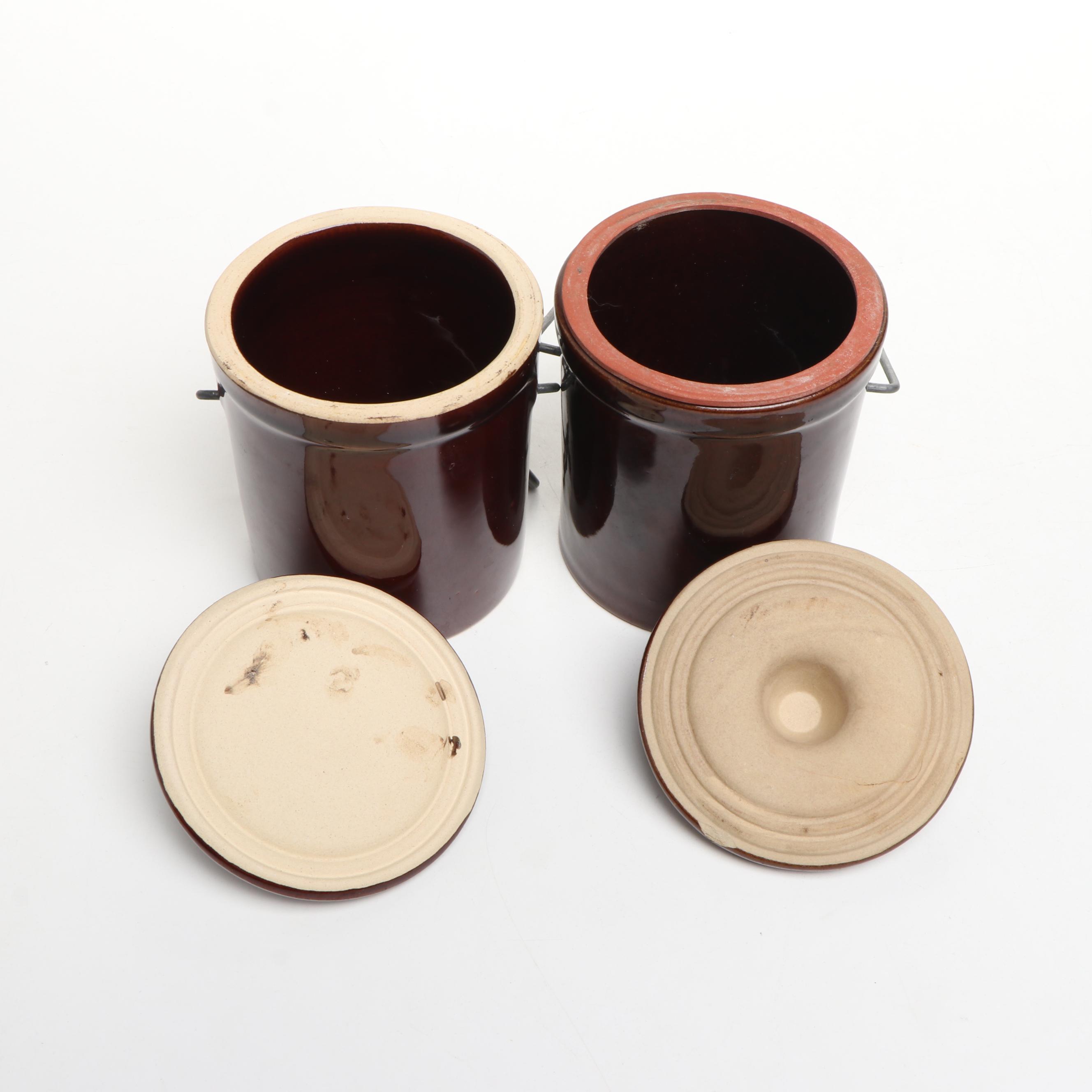 Art Pottery Food Canisters, Lidded Vessels, and Bowls