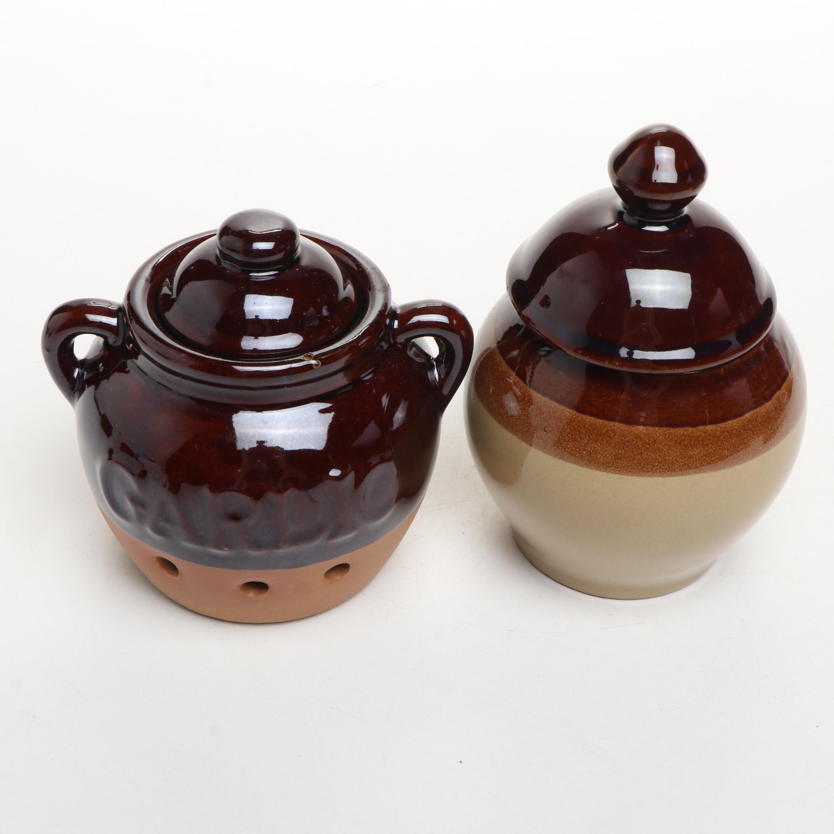 Art Pottery Food Canisters, Lidded Vessels, and Bowls