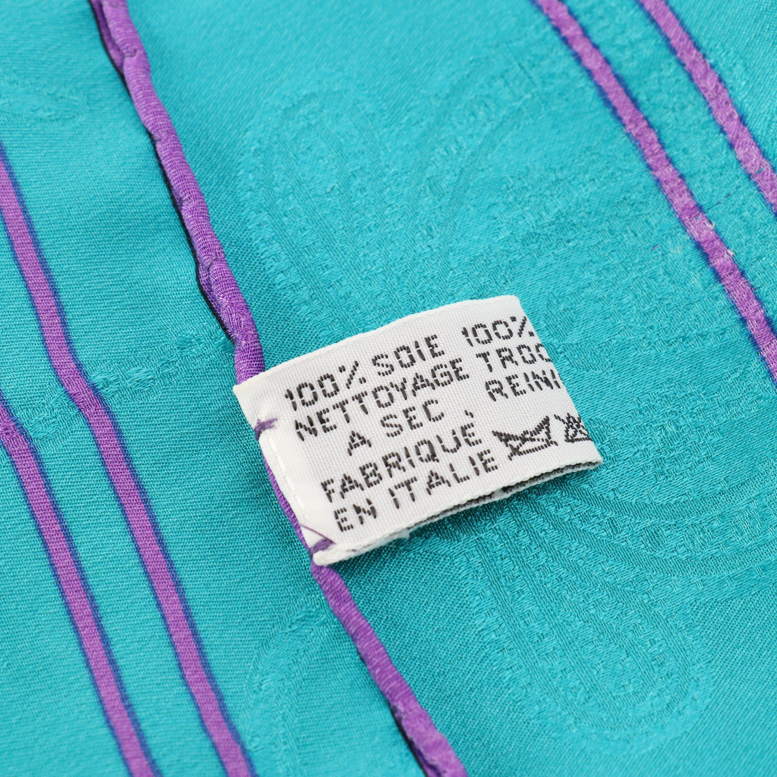 Cartier Must de Cartier Brooch Pin Motif Scarf 90 in Silk Jacquard with Box