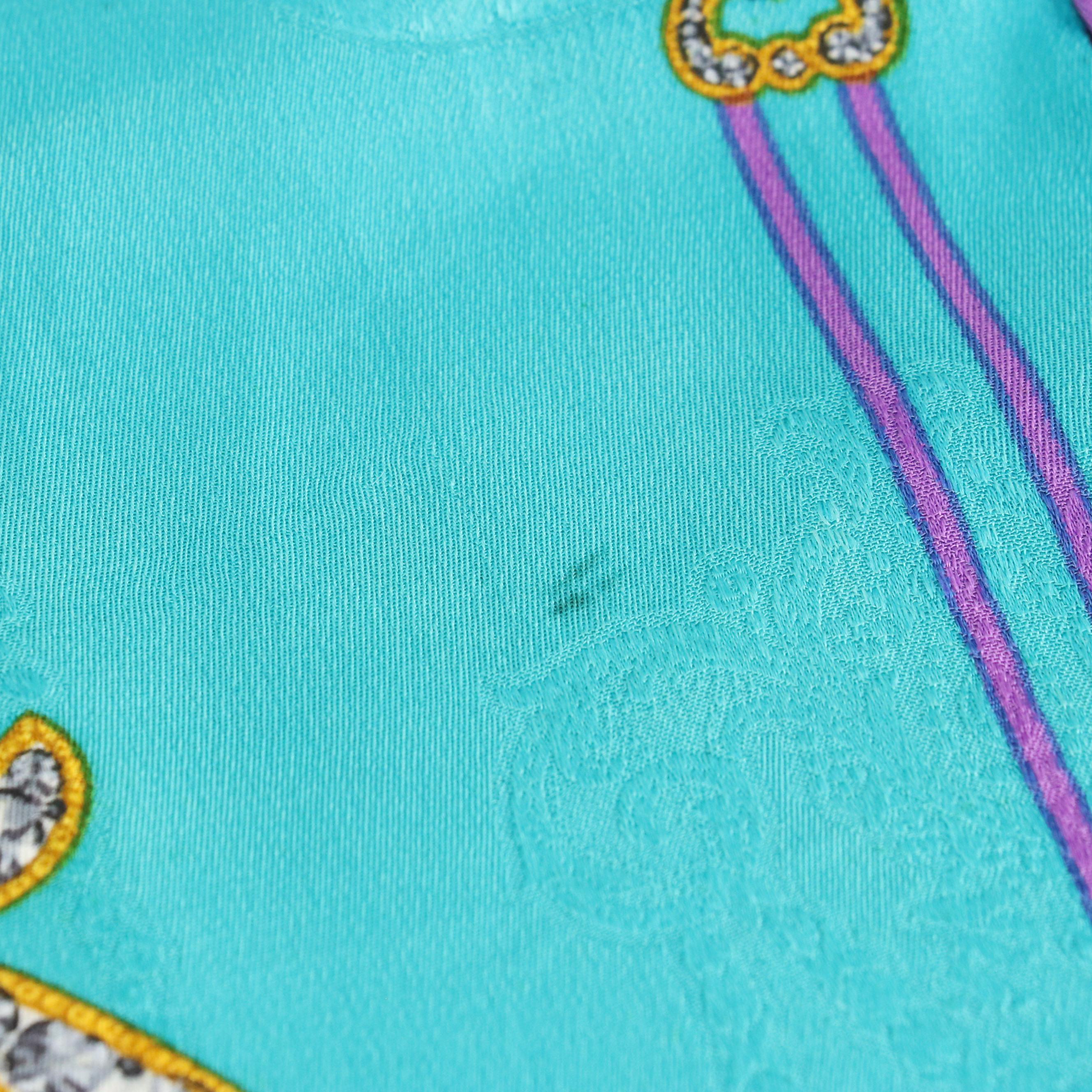 Cartier Must de Cartier Brooch Pin Motif Scarf 90 in Silk Jacquard with Box