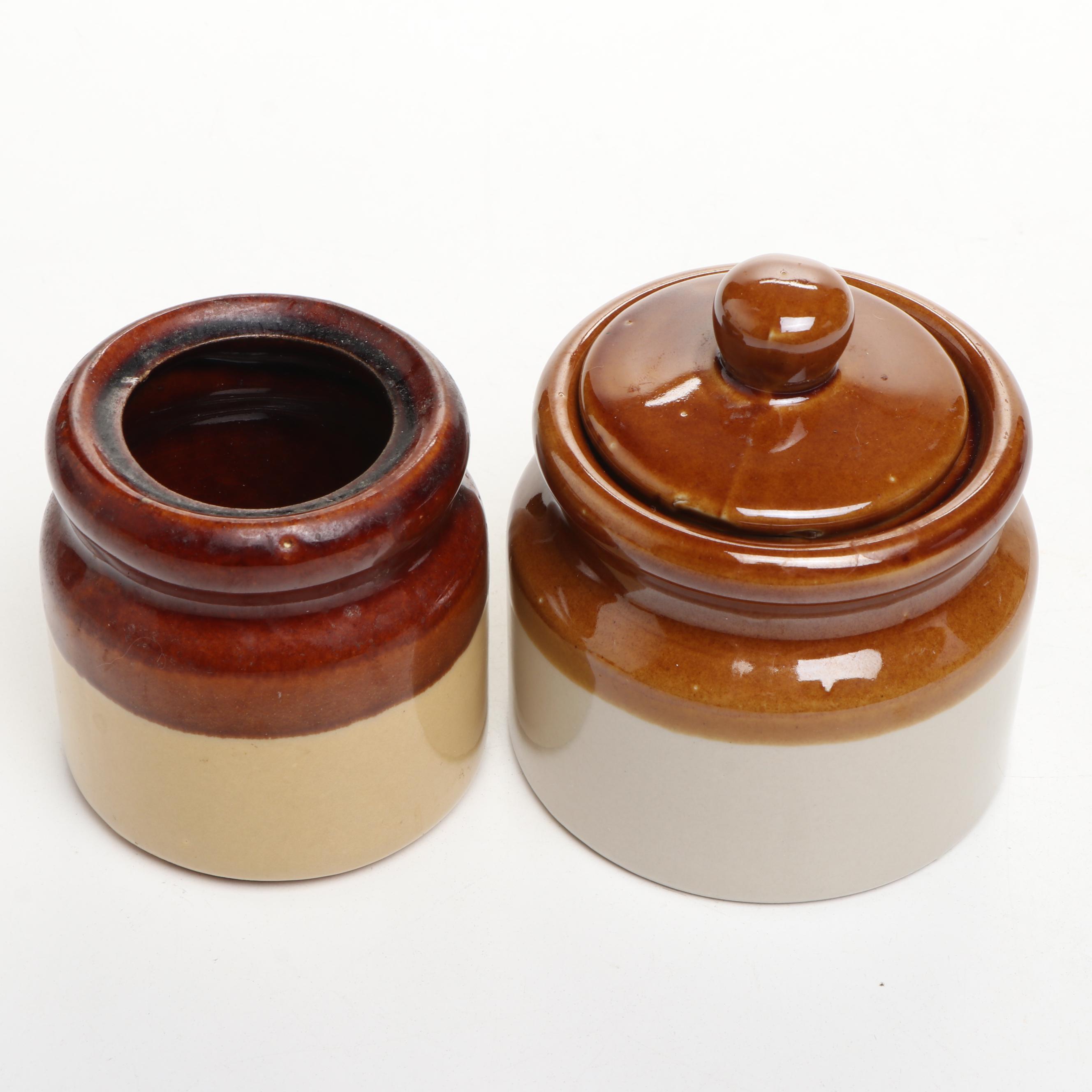 Art Pottery Milk Jug, Lidded Vessels, Soup Bowl, and More Tableware