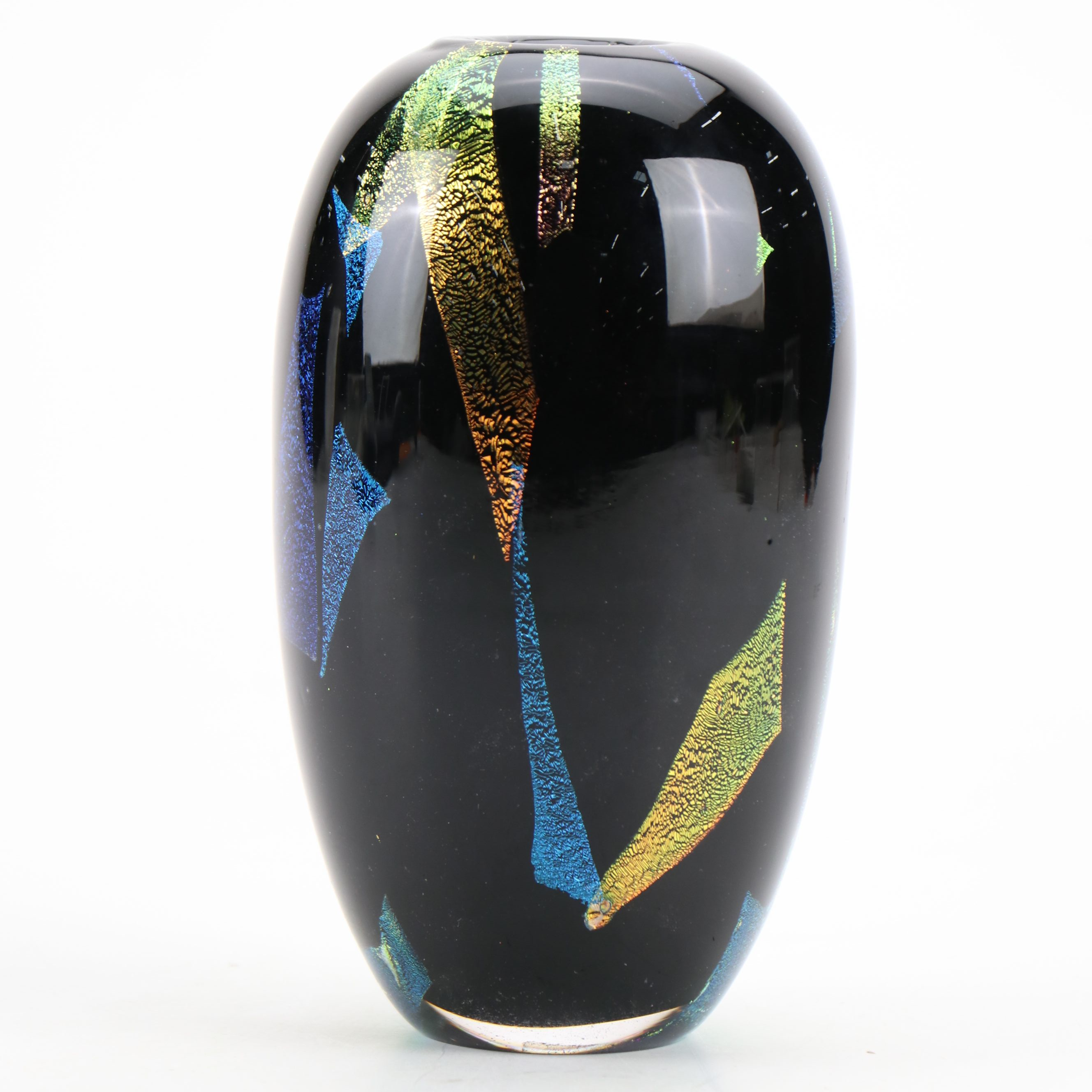 C. Bachmann Dichroic Art Glass Vase