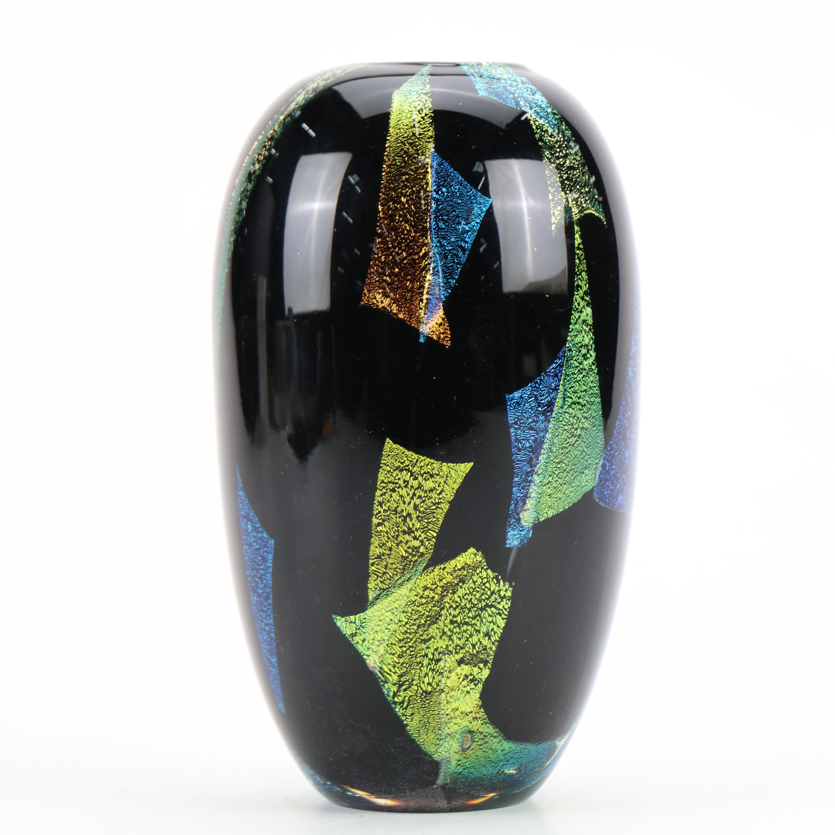 C. Bachmann Dichroic Art Glass Vase