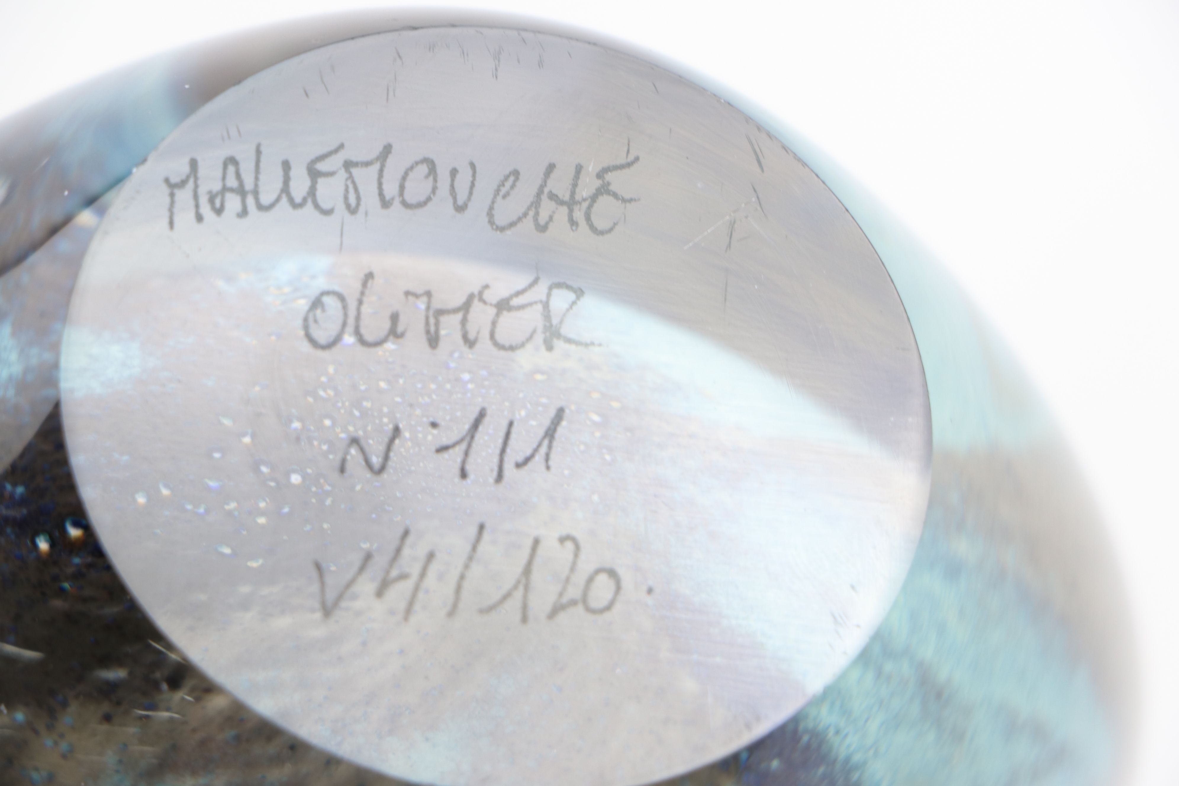 Olivier Mallemouche Limited Edition Handblown Art Glass Vase