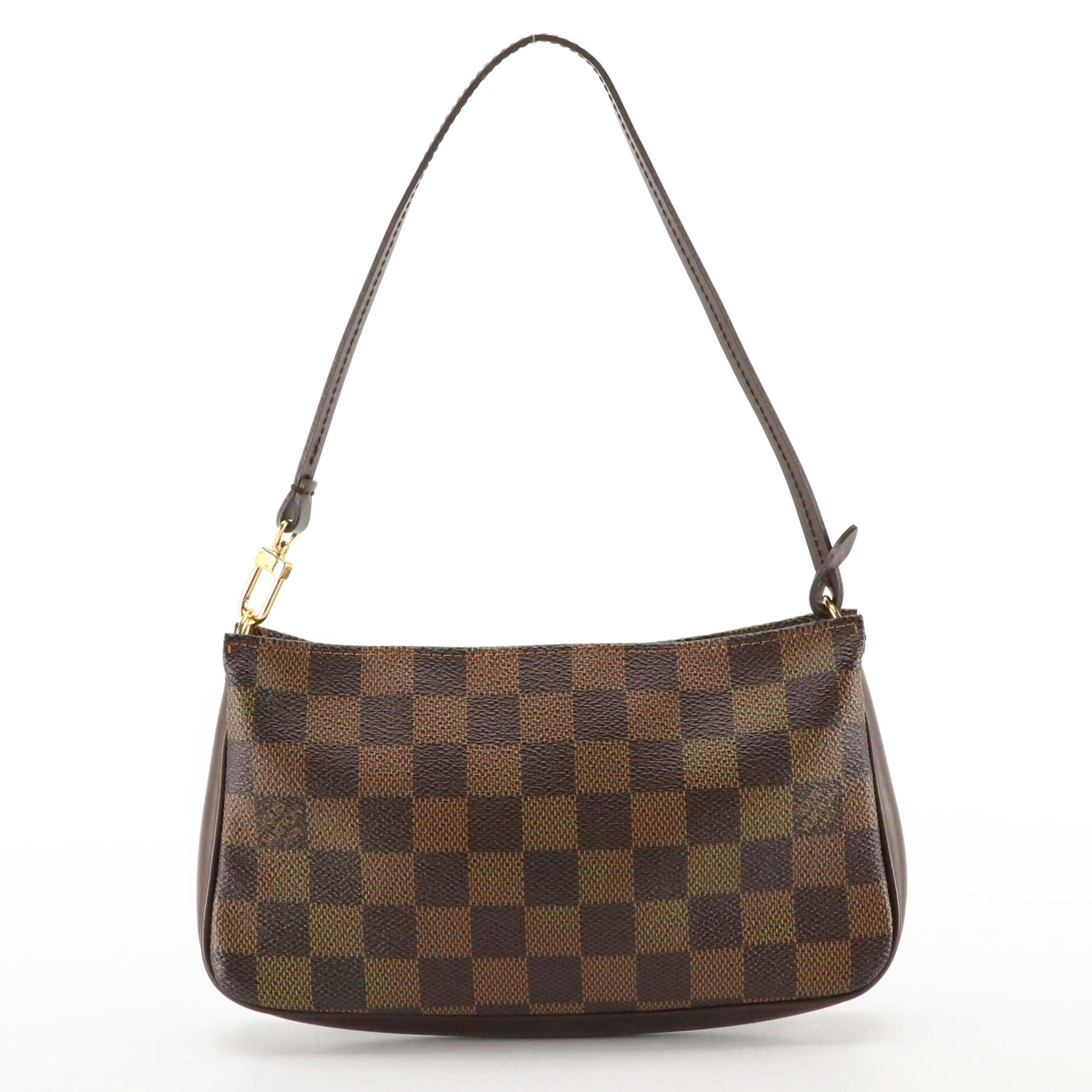 Louis Vuitton Navona Pochette Accessories Bag in Damier Ebene Canvas and Leather