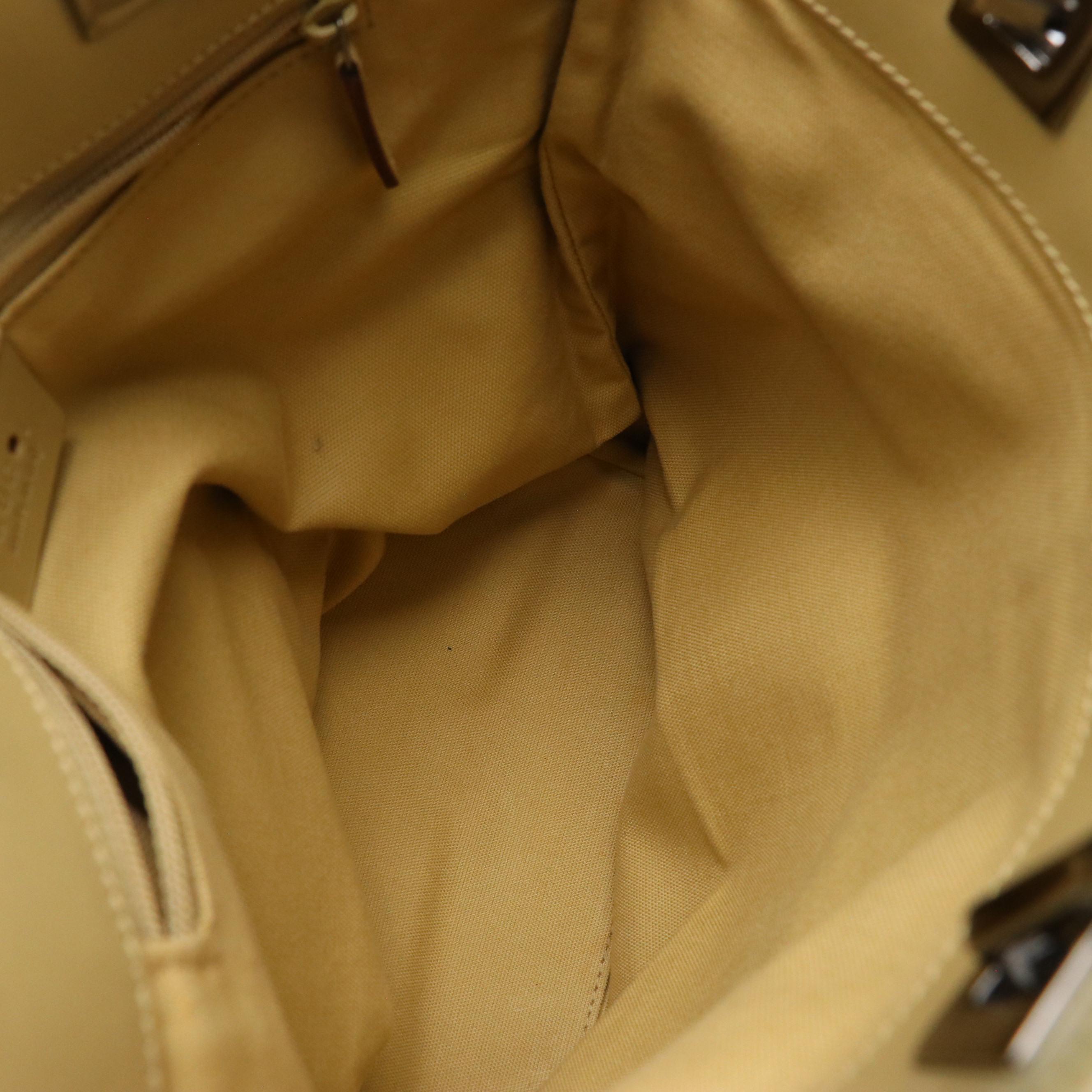 Gucci Small Shoulder Tote in Pink Nylon Canvas and Leather Trim