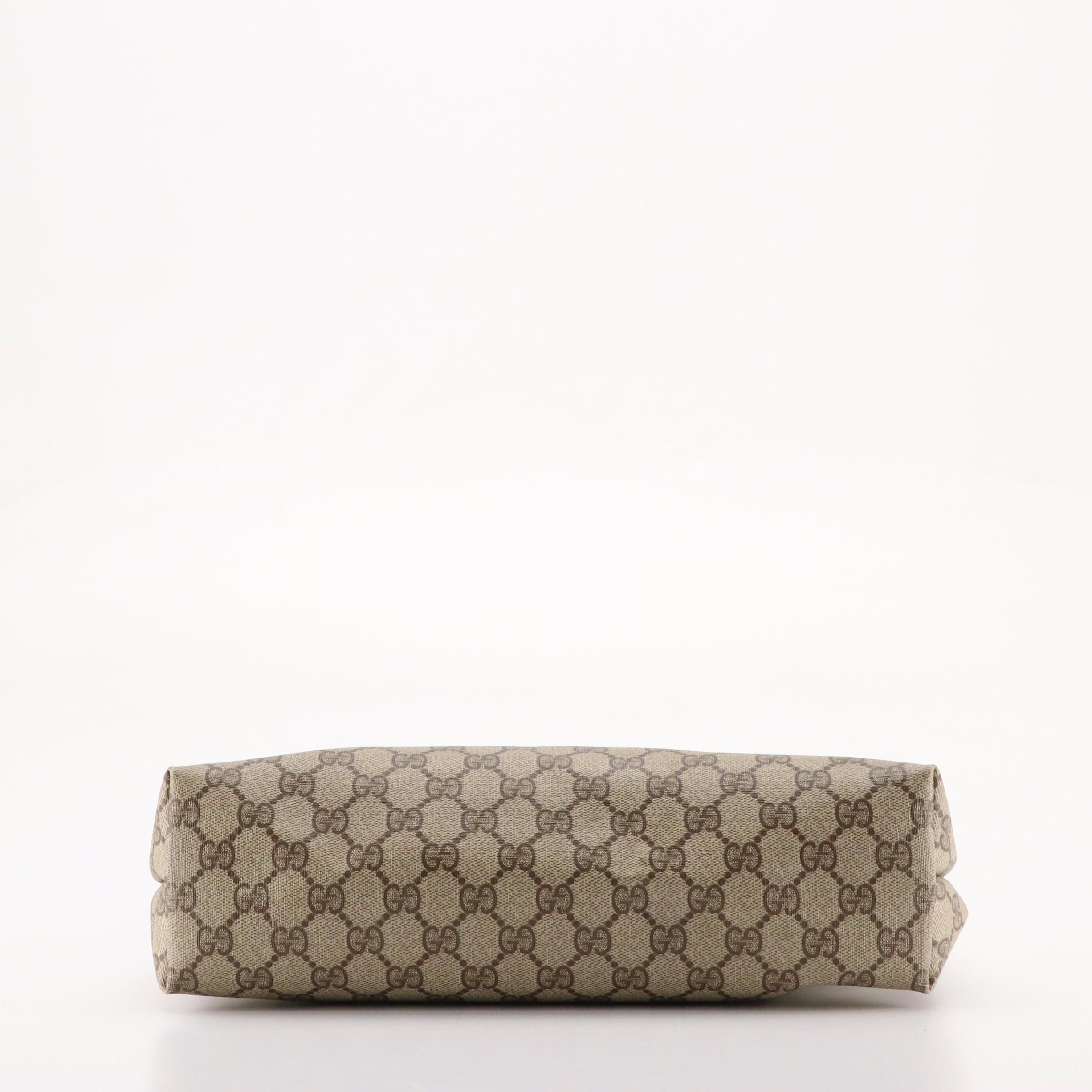 Gucci Accessory Collection Front Pocket Tote in GG Supreme Canvas, Leather & Web