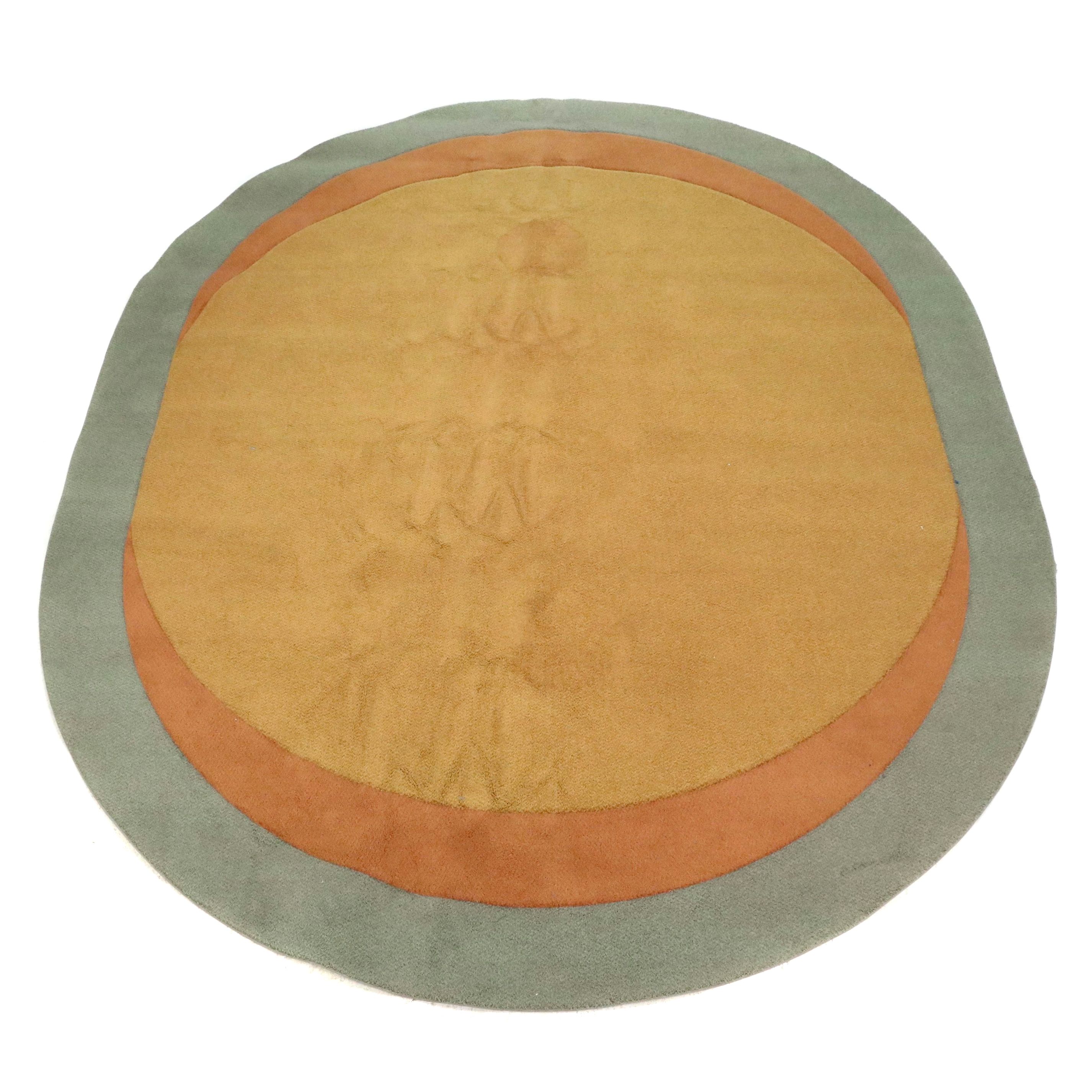 12' x 14'11 Oval Machine Made Masland Modernist Style Room-Sized Rug