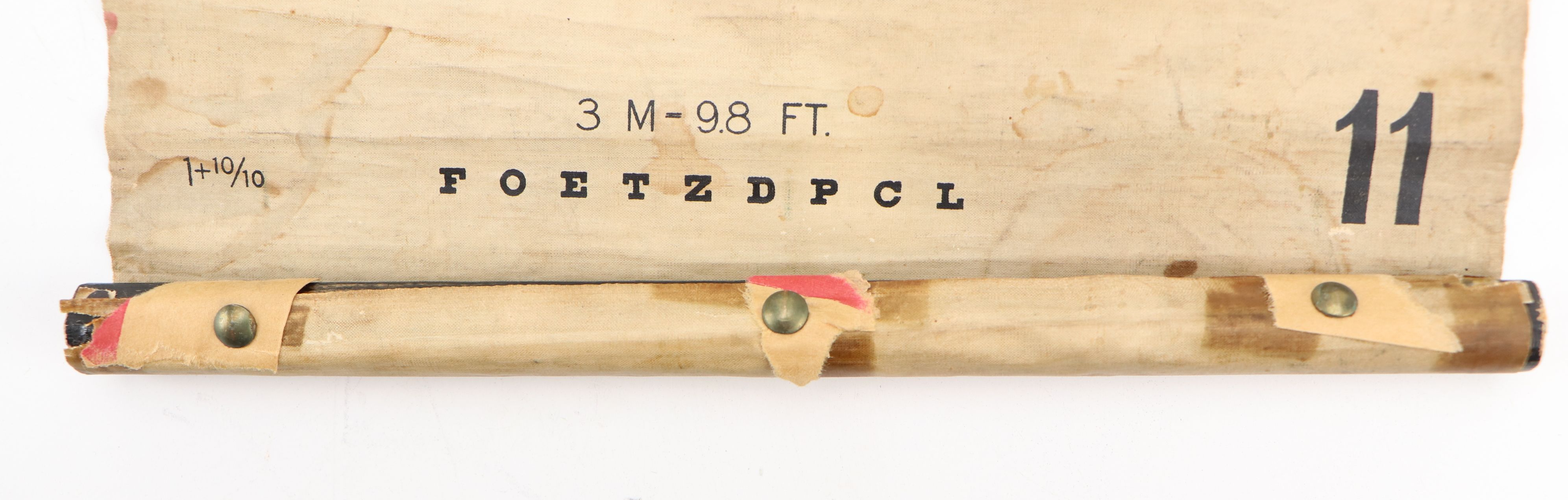 F.A. Hardy & Co. Snellen Eye Chart, Mid-20th Century