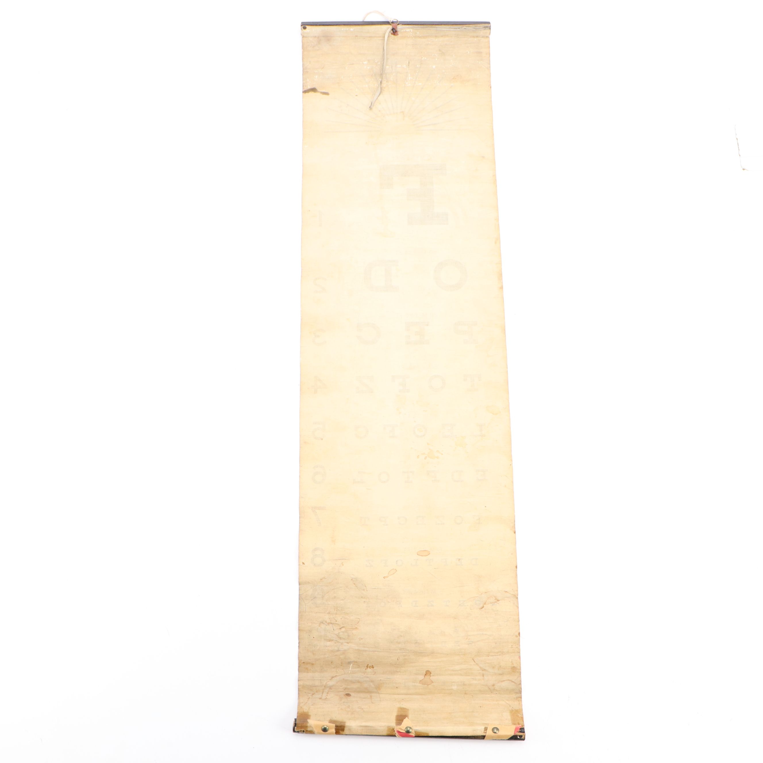 F.A. Hardy & Co. Snellen Eye Chart, Mid-20th Century