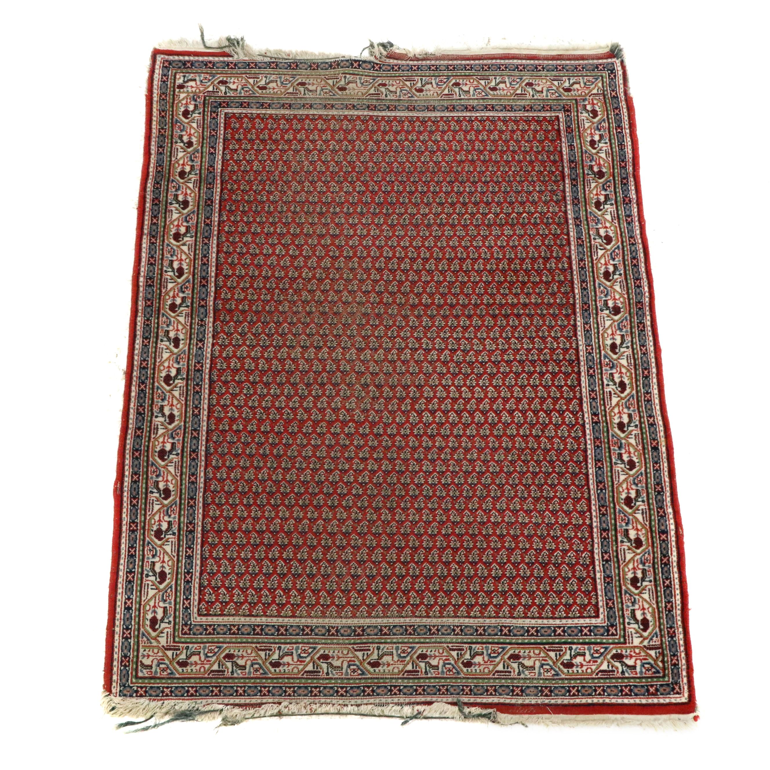 4'1 x 6'2 Hand-Knotted Persian Seraband Area Rug